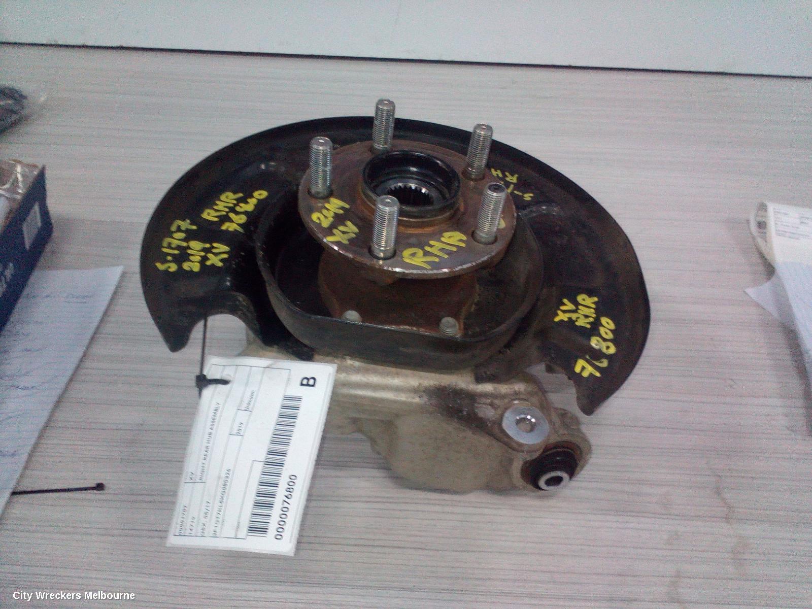 SUBARU XV 2019 Right Rear Hub Assembly