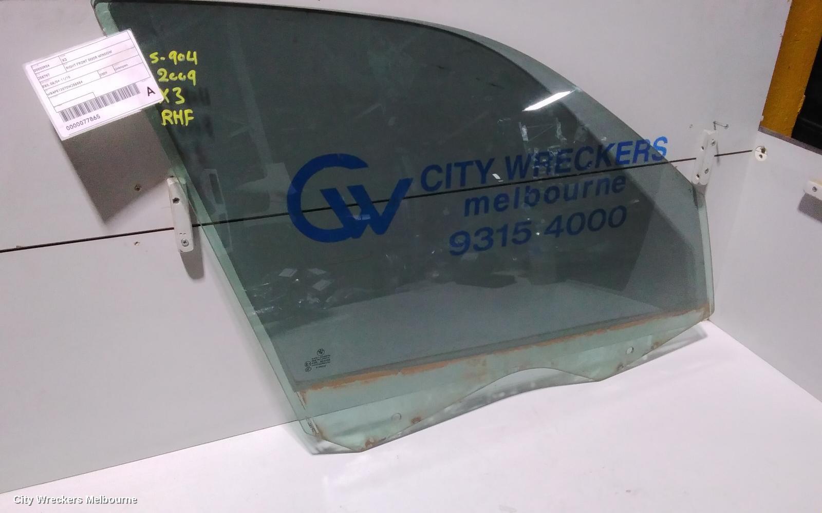 BMW X3 2009 Right Front Door Window