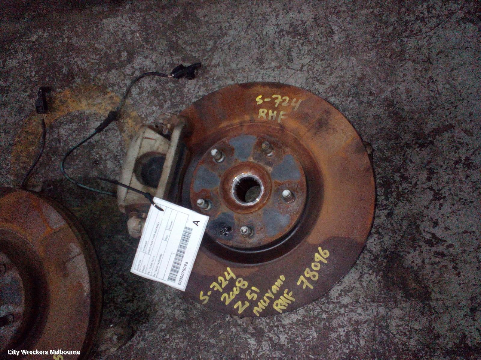 NISSAN MURANO 2009 Right Front Hub Assembly