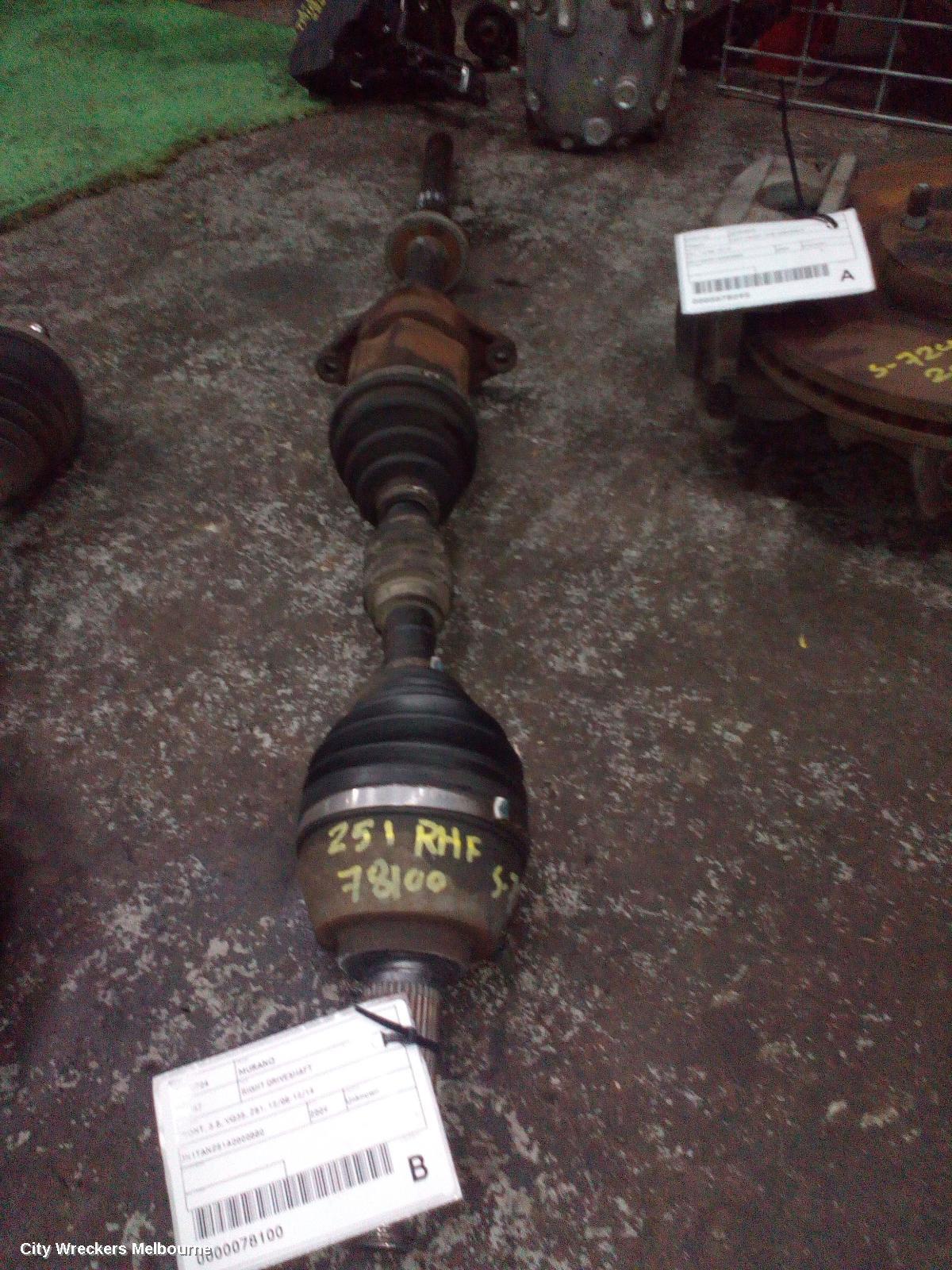 NISSAN MURANO 2009 Right Driveshaft
