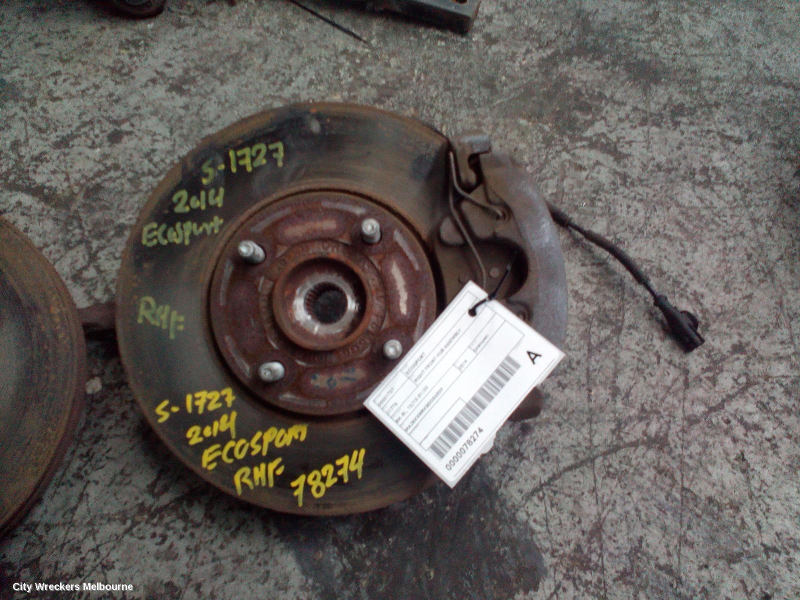 FORD ECOSPORT 2014 Right Front Hub Assembly