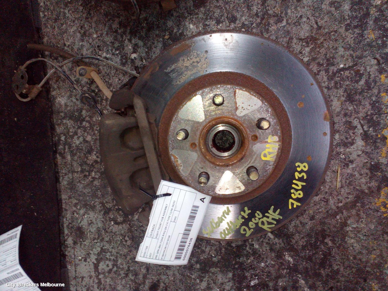 SUBARU OUTBACK 2000 Right Front Hub Assembly