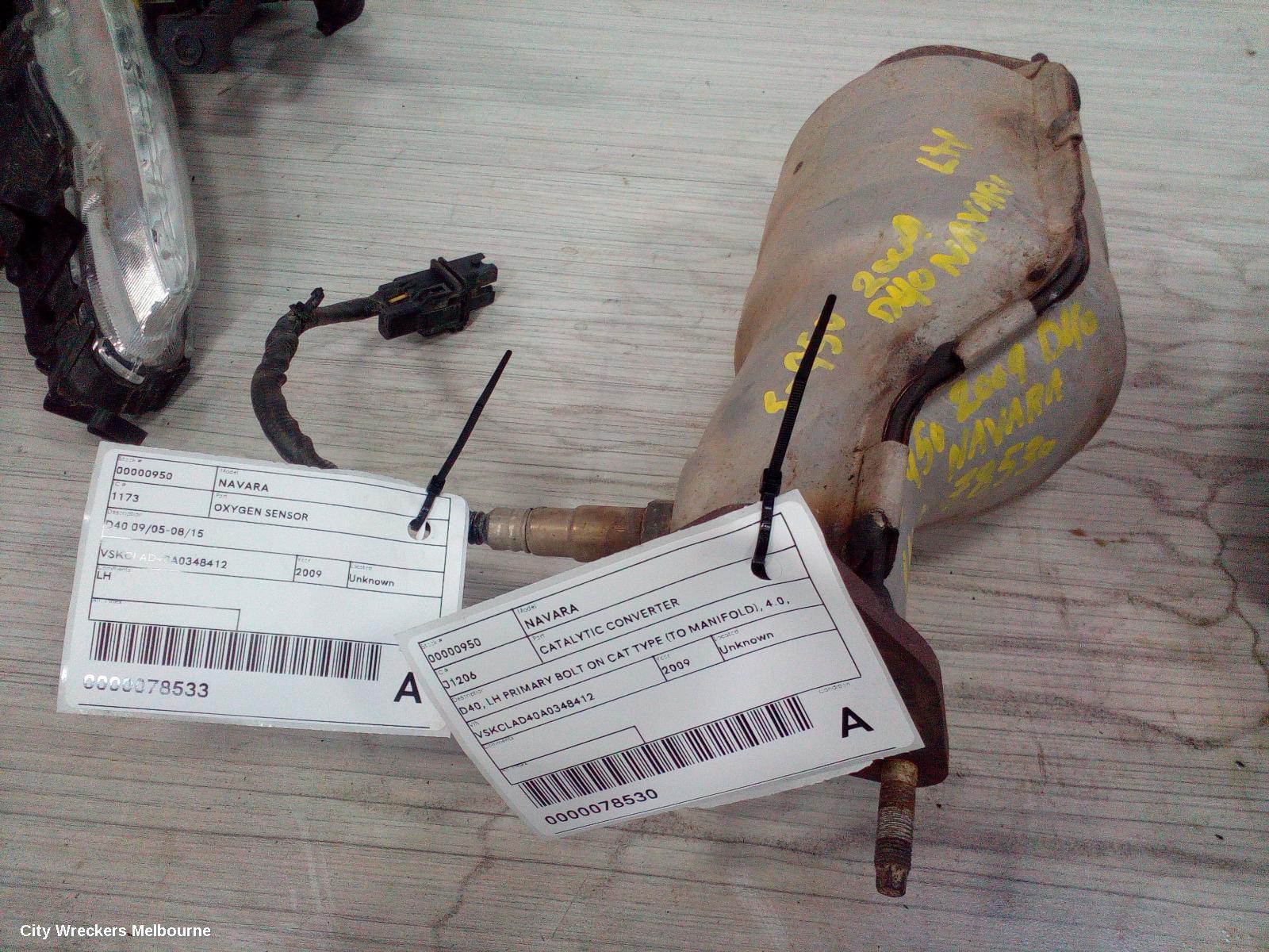 NISSAN NAVARA 2009 Catalytic Converter