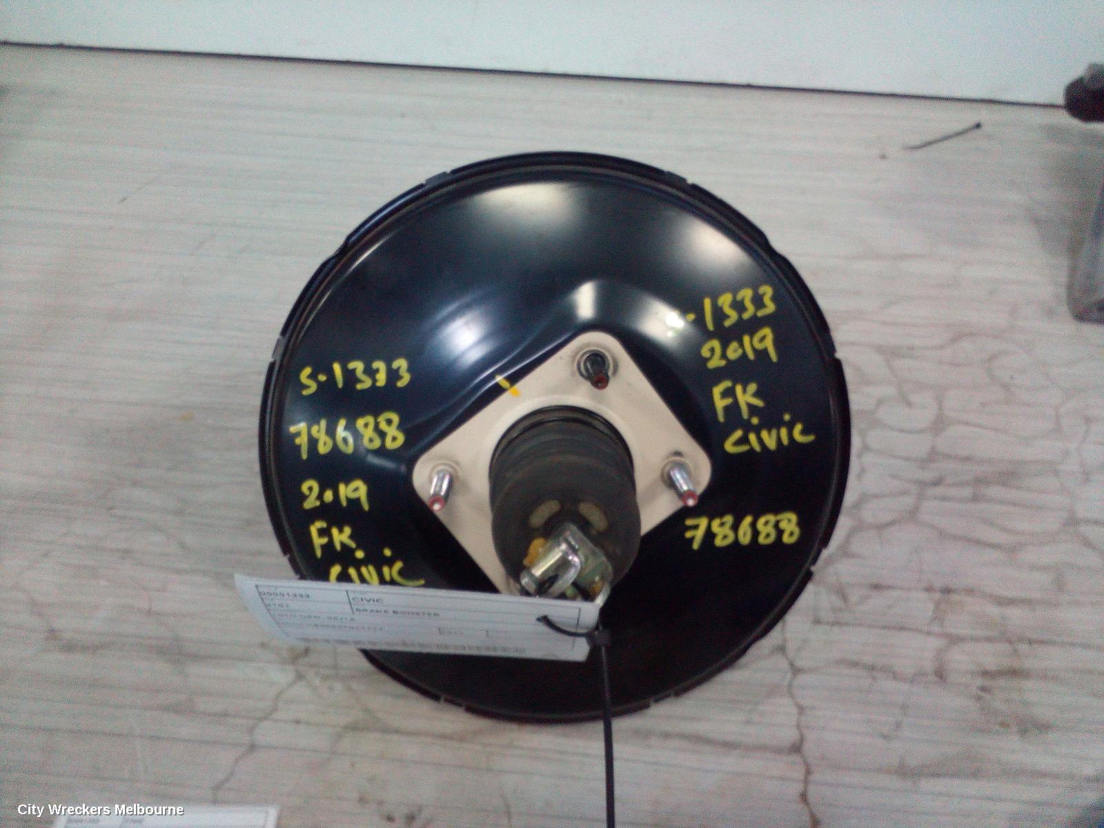 HONDA CIVIC 2019 Brake Booster