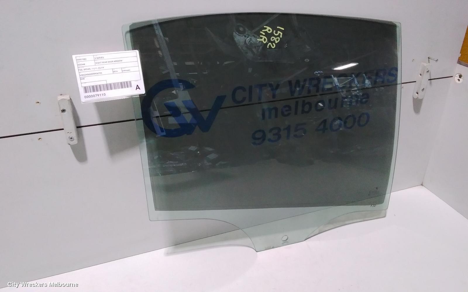 BMW 3 SERIES 2014 Right Rear Door Window