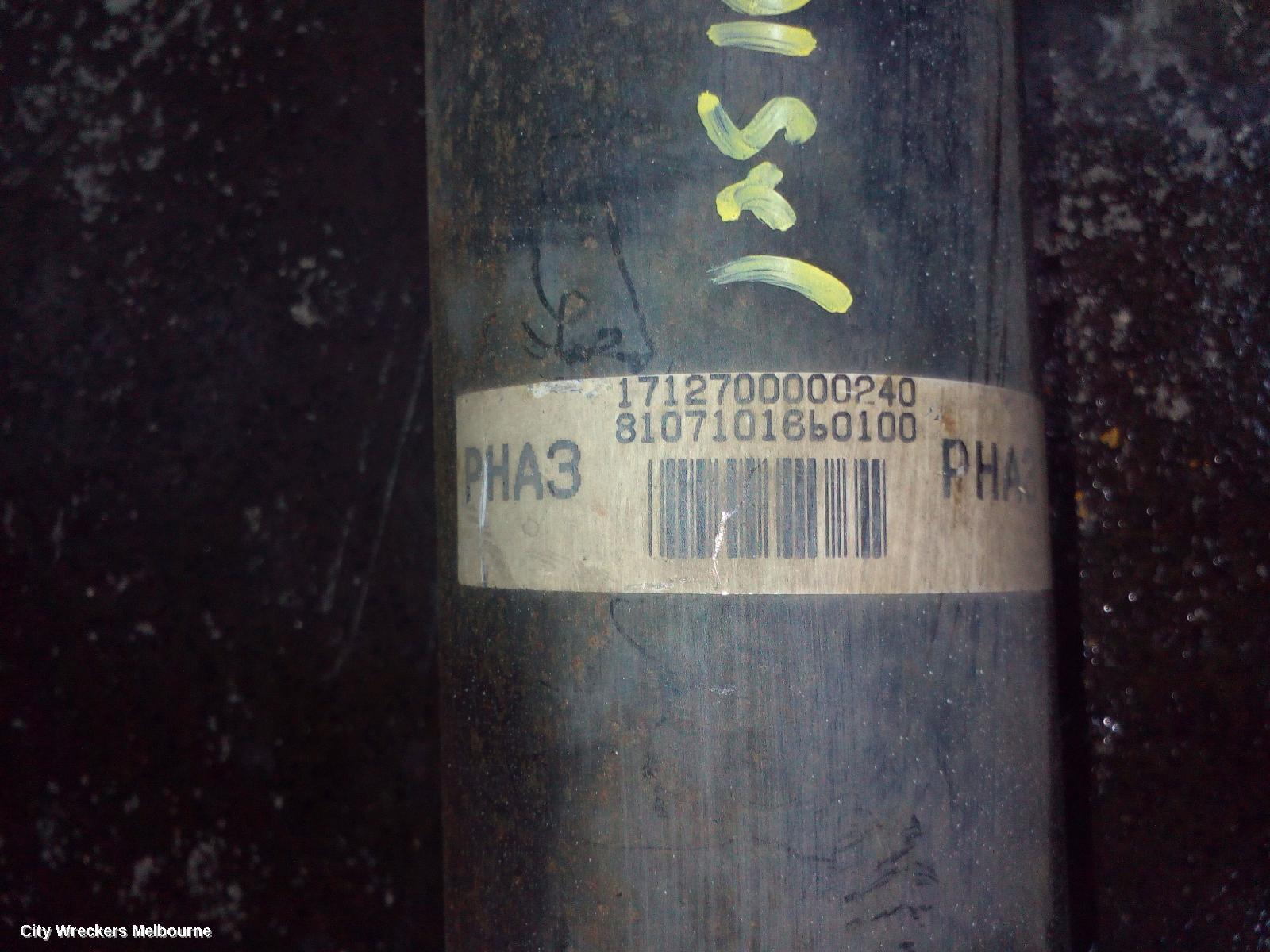 TOYOTA HIACE 2007 Rear Drive Shaft