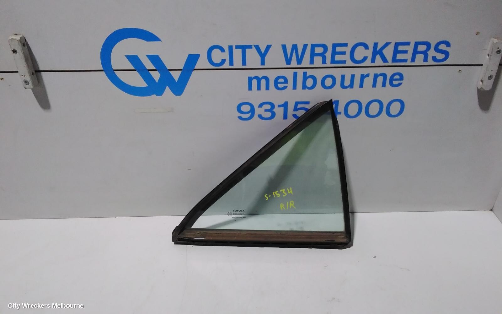 TOYOTA CAMRY 2013 Right Rear 1/4 Door Glass