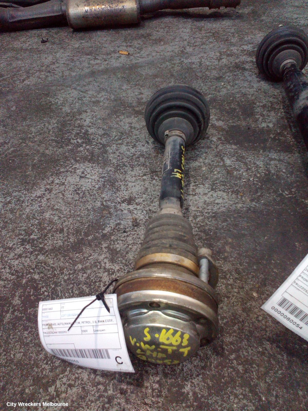 AUDI TT 2009 Left Driveshaft