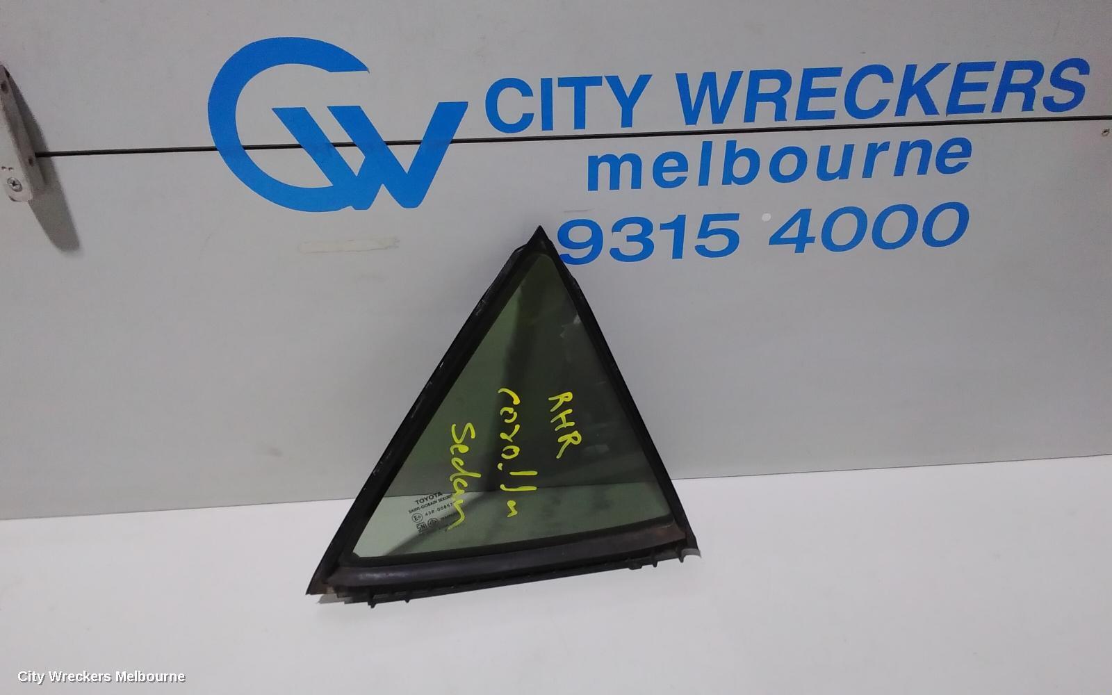 TOYOTA COROLLA 2017 Right Rear 1/4 Door Glass
