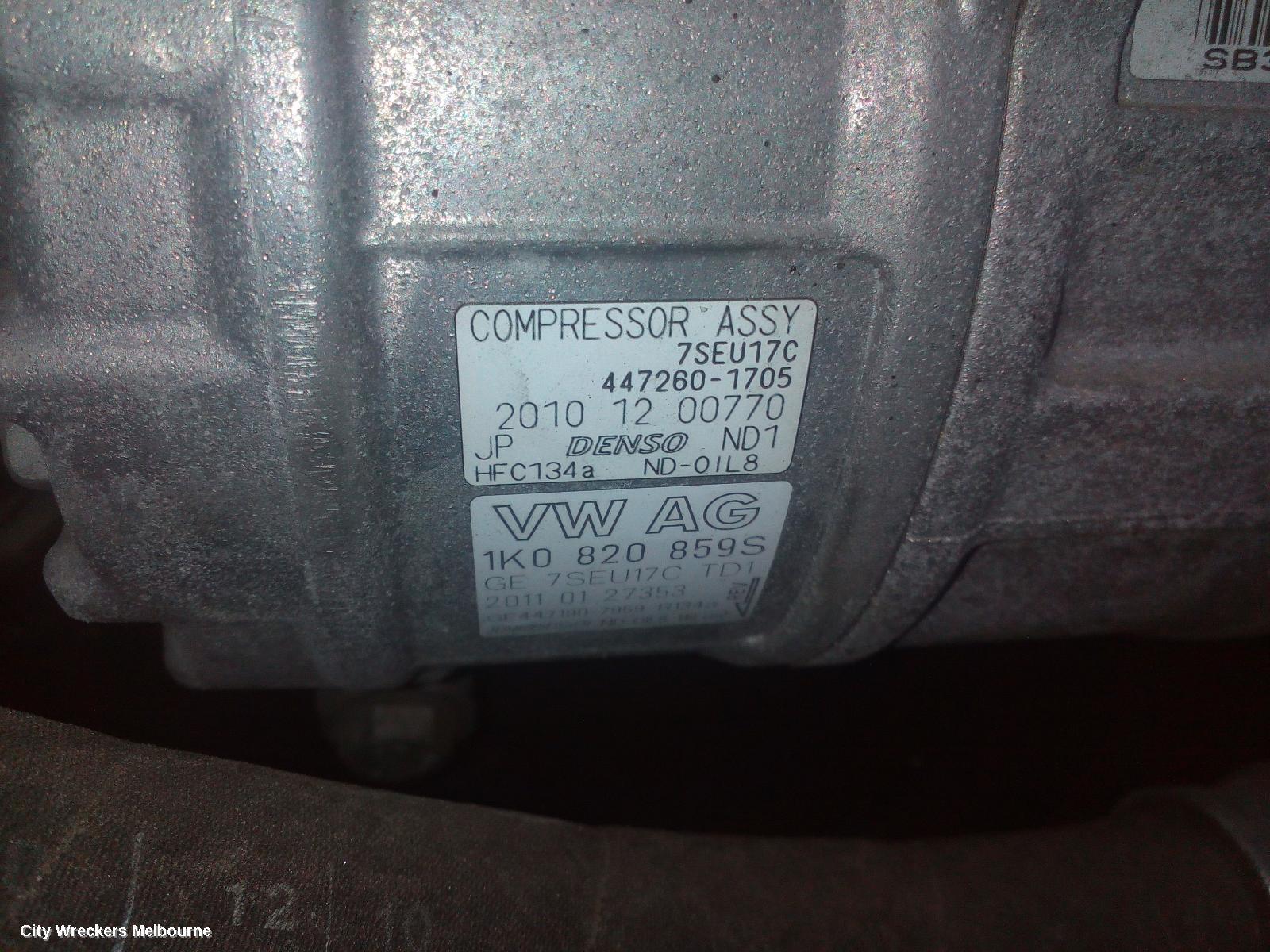 VOLKSWAGEN GOLF 2011 A/C Compressor