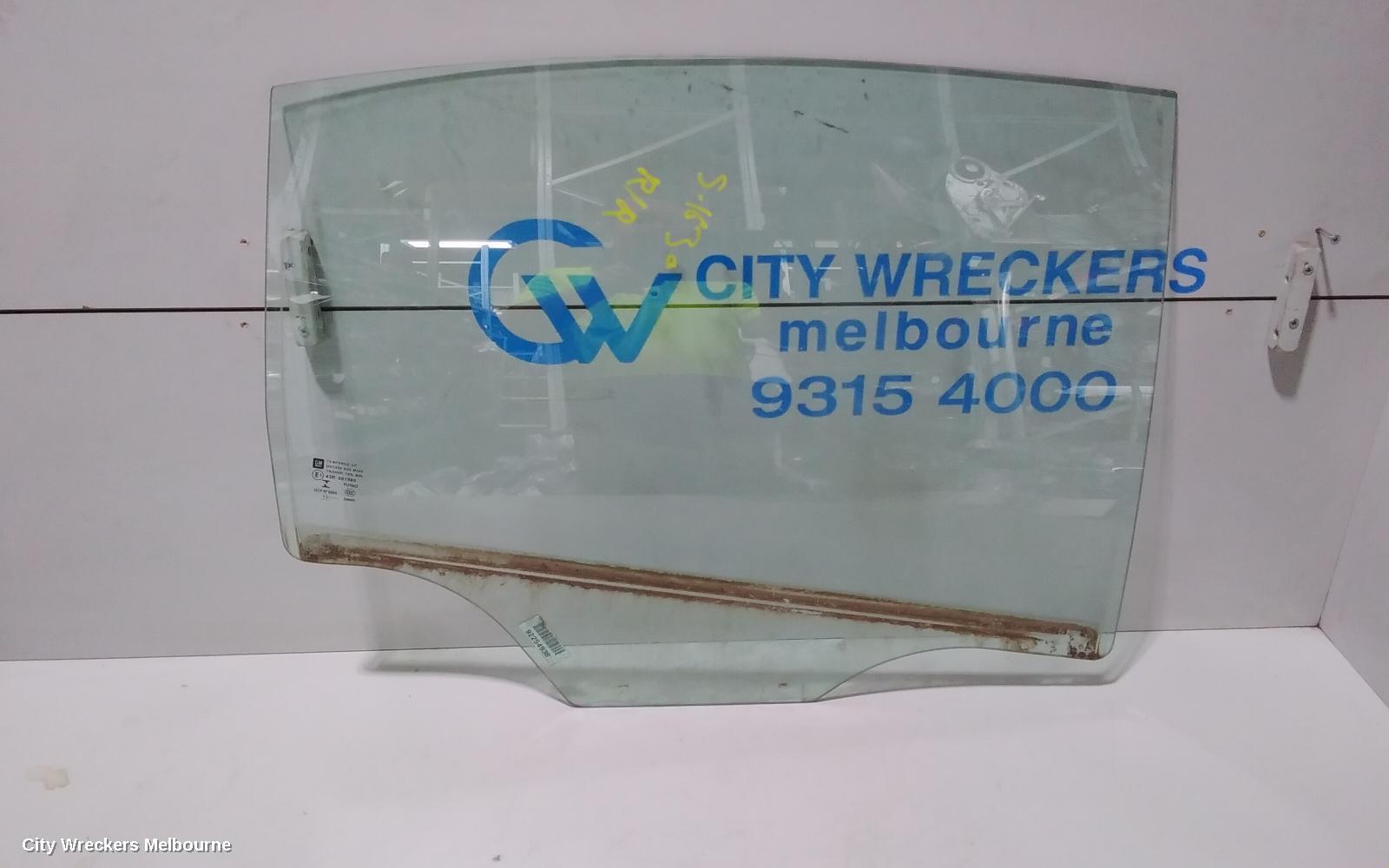 HOLDEN COMMODORE 2013 Right Rear Door Window