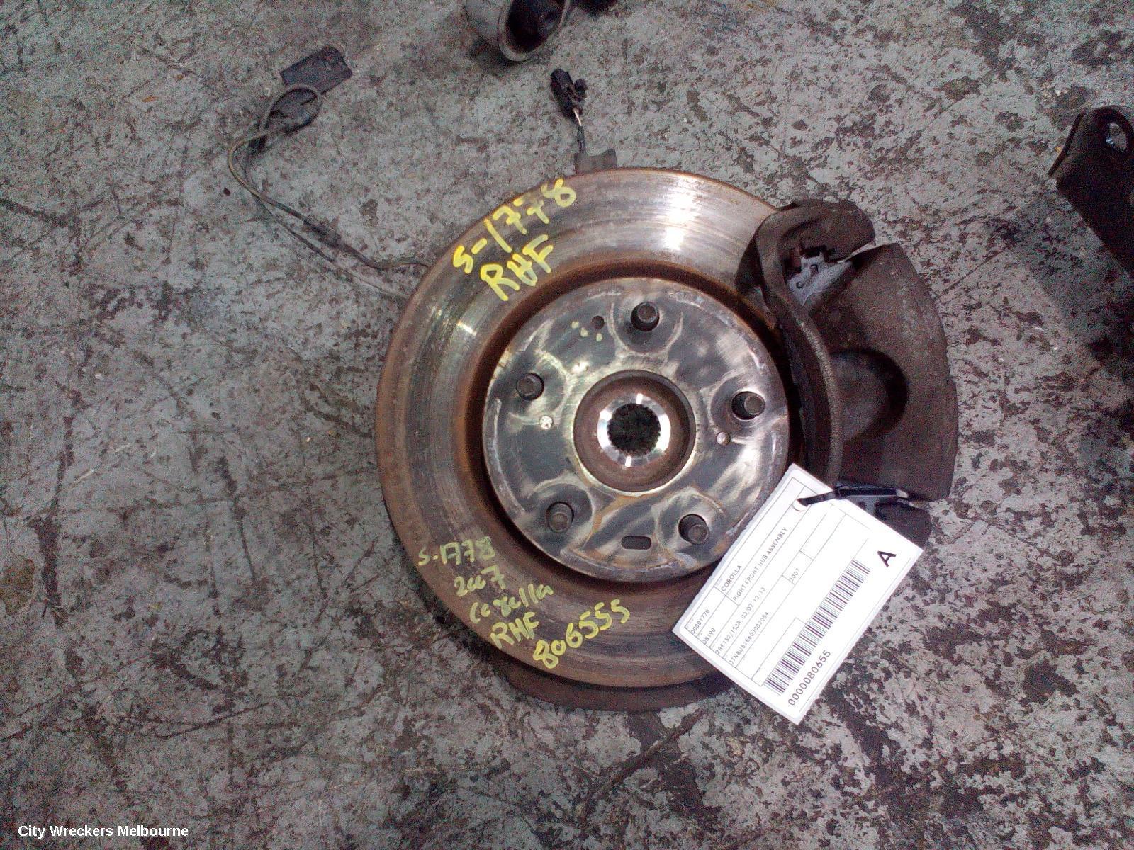 TOYOTA COROLLA 2007 Right Front Hub Assembly