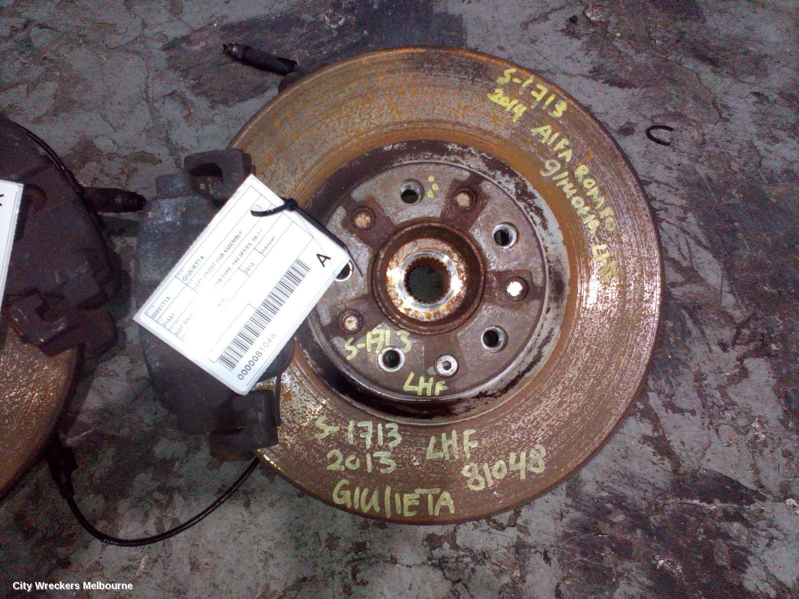 ALFA ROMEO GIULIETTA 2013 Left Front Hub Assembly