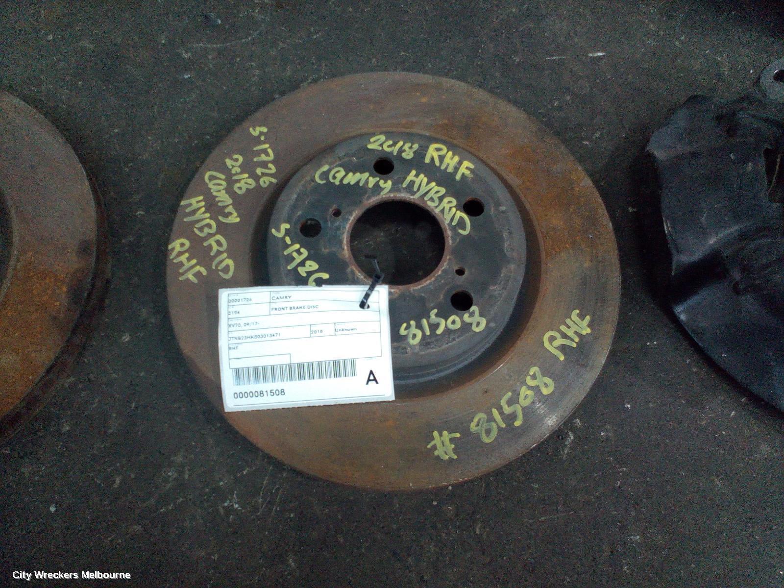 TOYOTA CAMRY 2018 Front Brake Disc/Drm