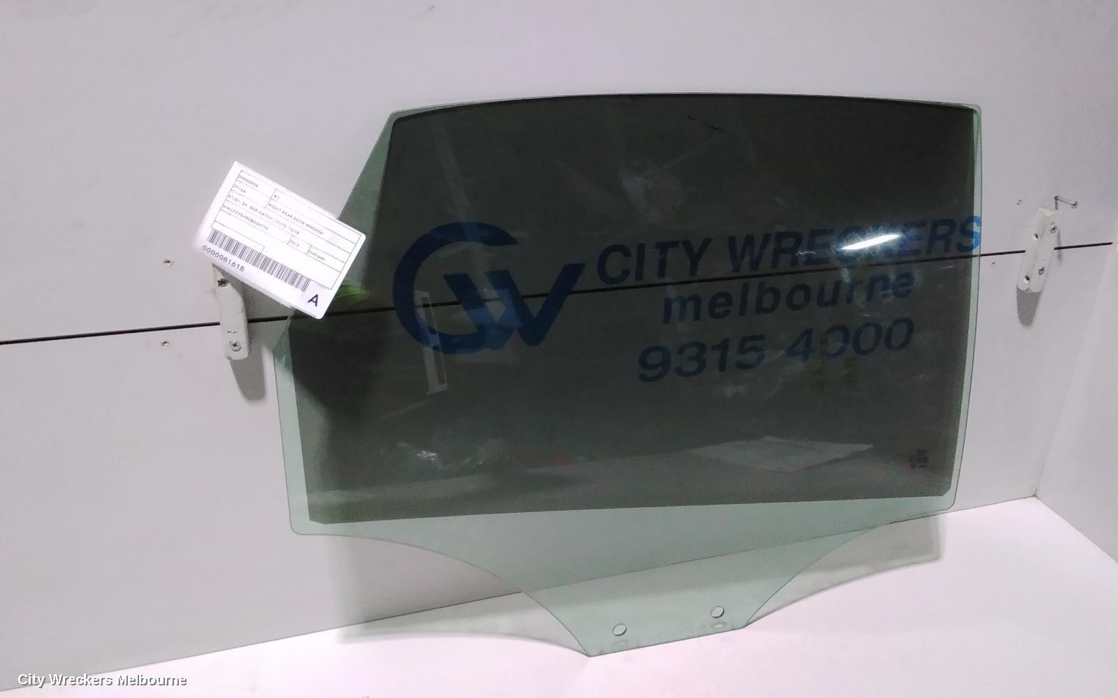 AUDI A1 2013 Right Rear Door Window