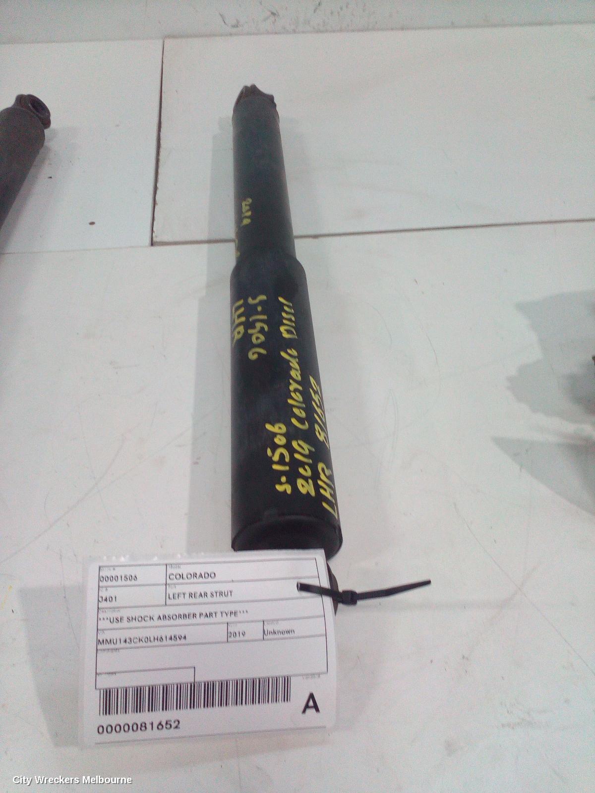 HOLDEN COLORADO 2019 Left Rear Strut