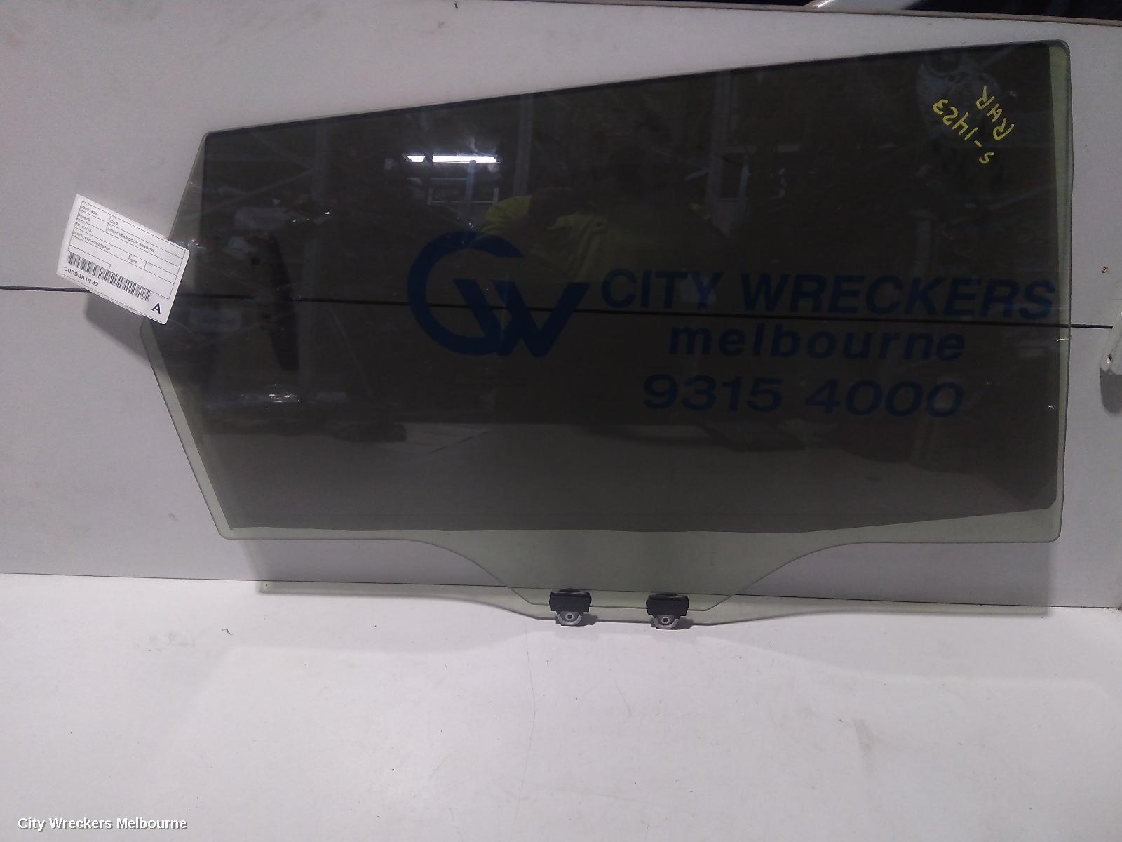 MAZDA CX9 2018 Right Rear Door Window