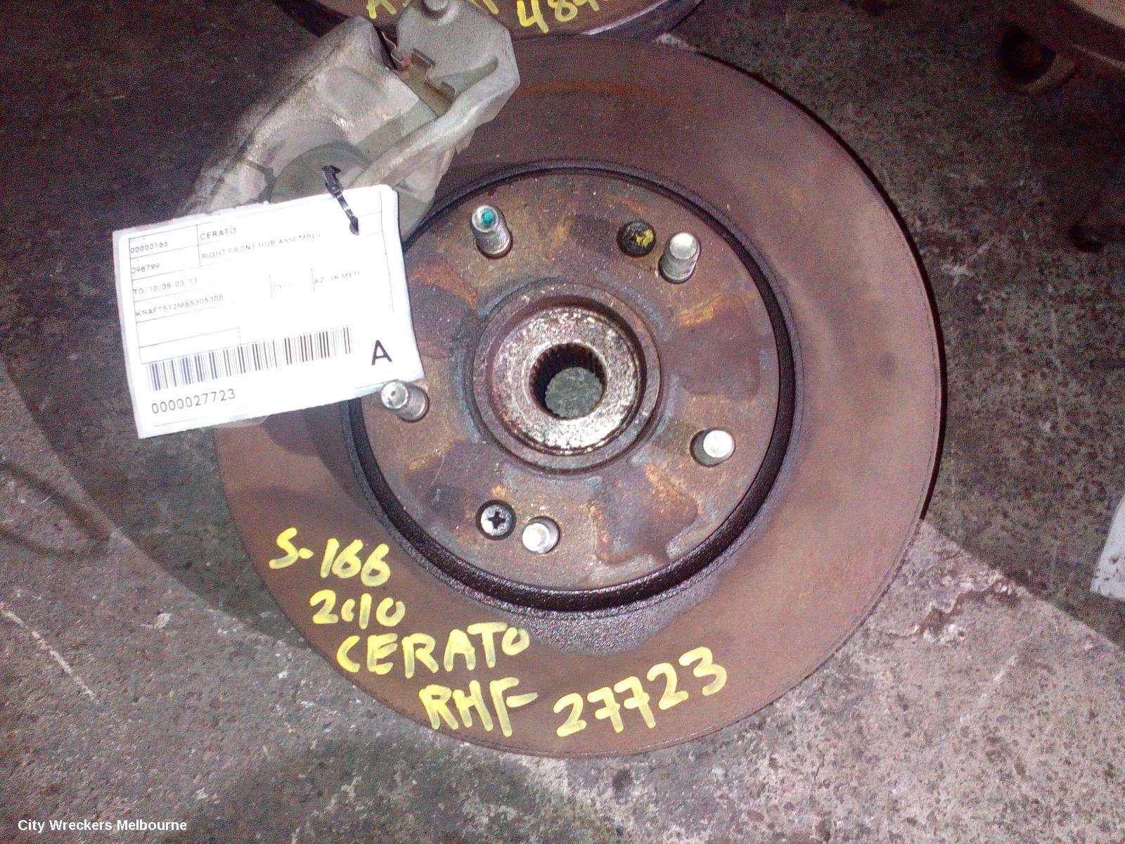 KIA CERATO 2010 Right Front Hub Assembly