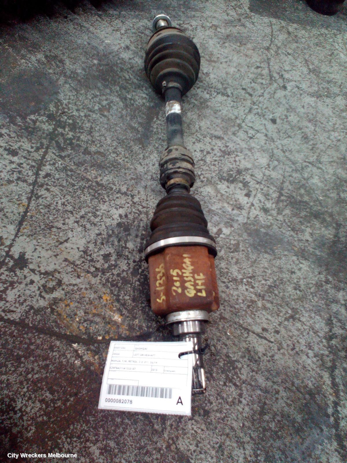 NISSAN QASHQAI 2015 Left Driveshaft