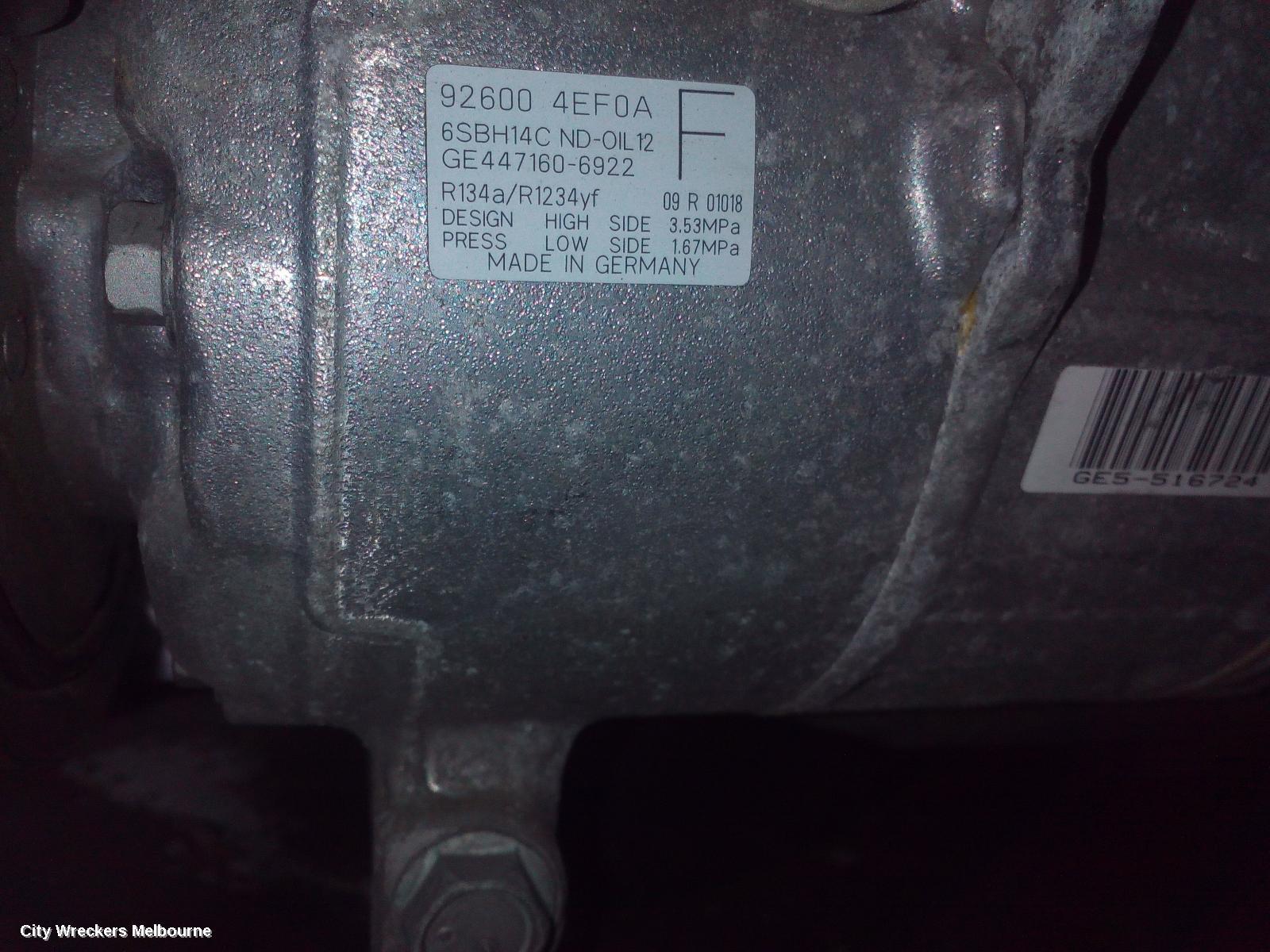 NISSAN QASHQAI 2015 A/C Compressor