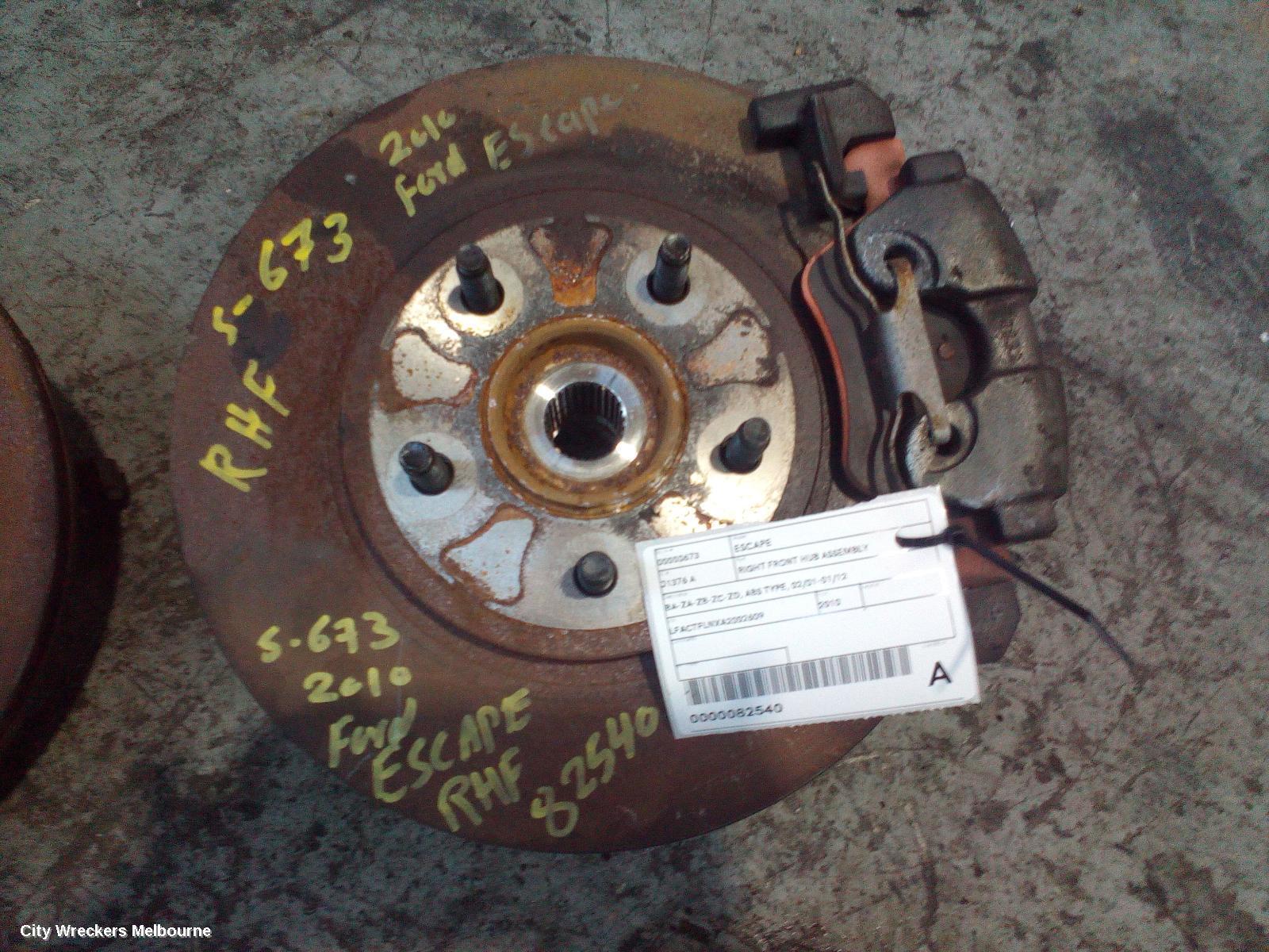 FORD ESCAPE 2010 Right Front Hub Assembly