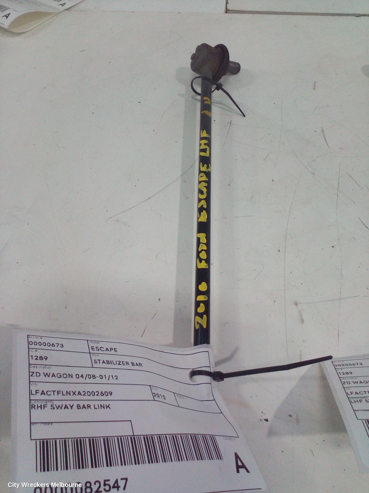 FORD ESCAPE 2010 Stabiliser Bar