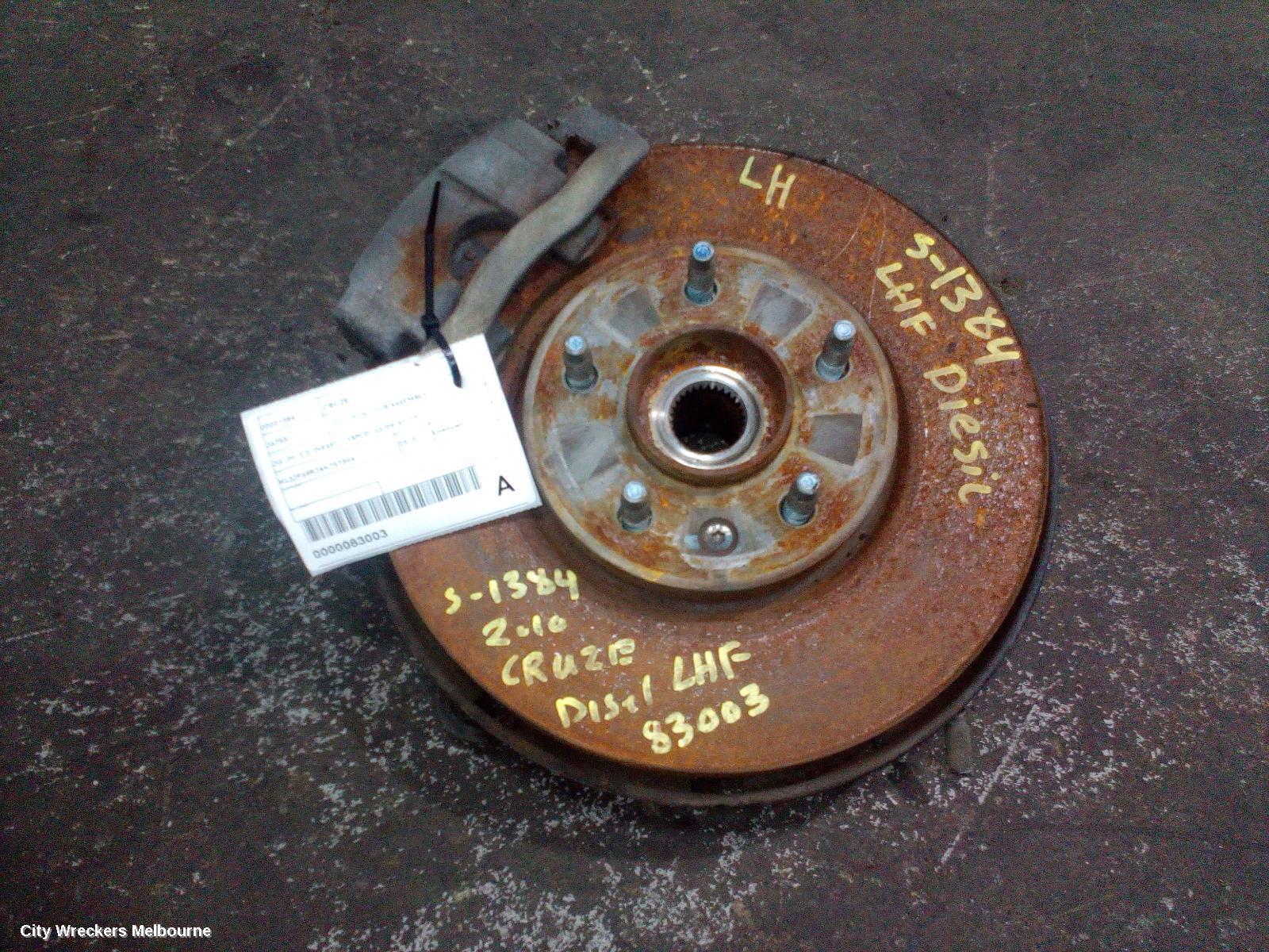 HOLDEN CRUZE 2010 Left Front Hub Assembly