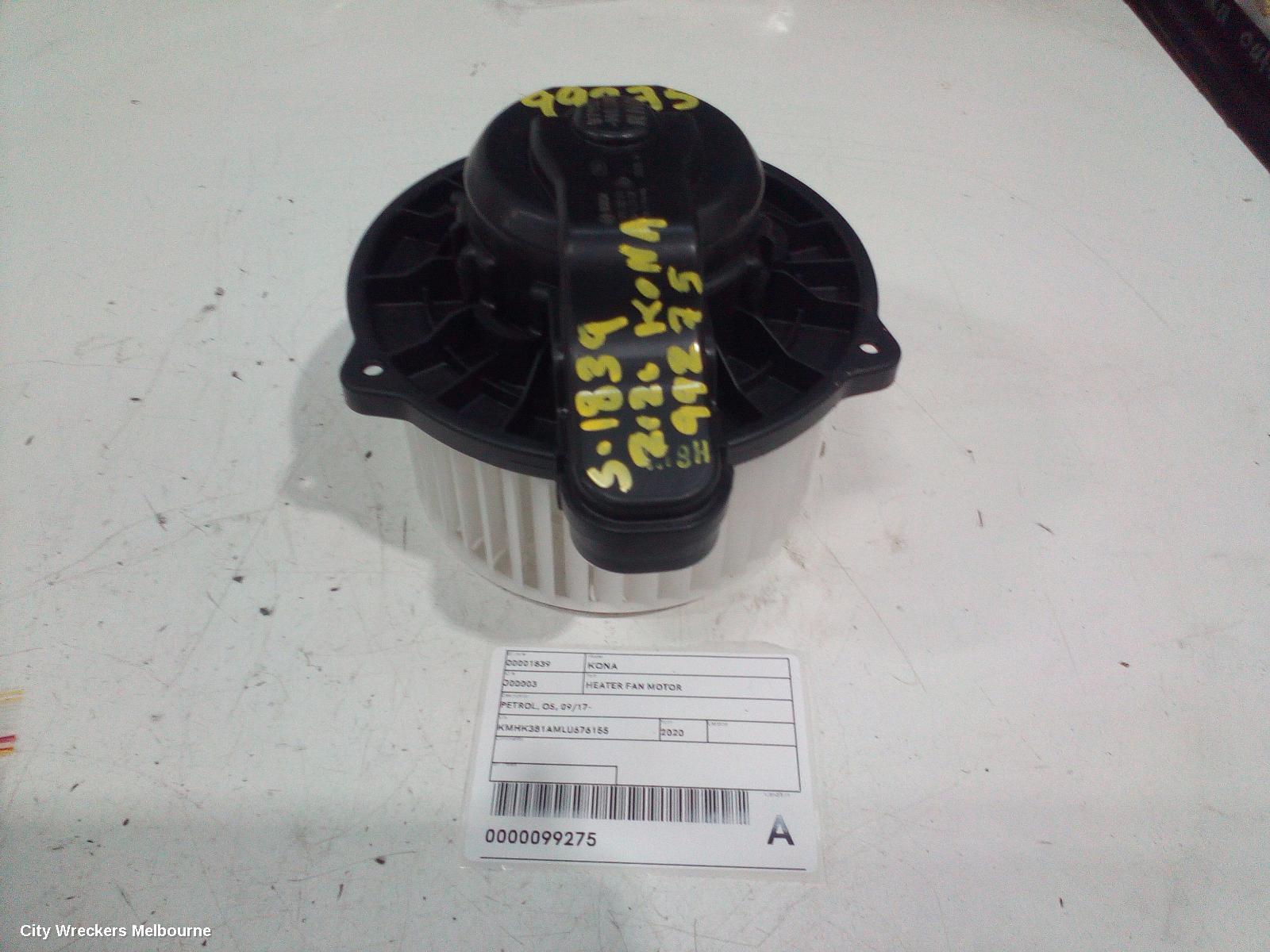 HYUNDAI KONA 2020 Heater Fan Motor