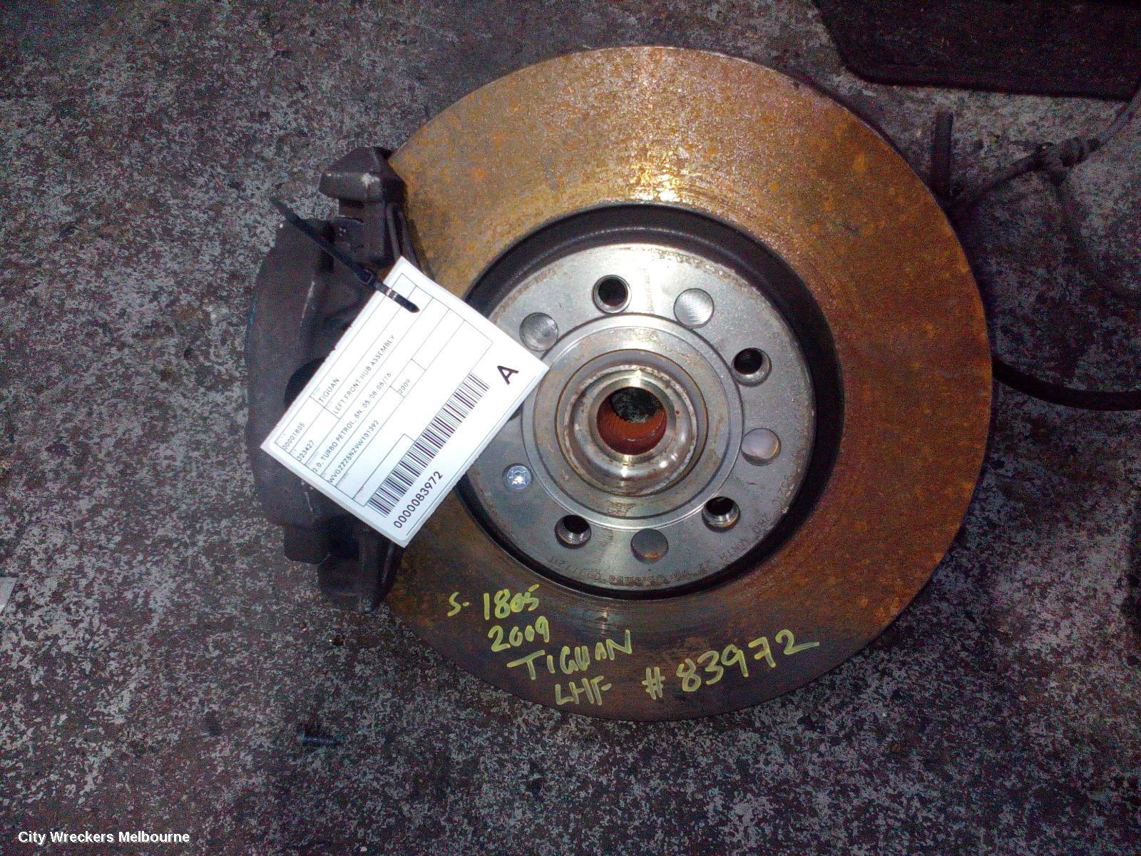 VOLKSWAGEN TIGUAN 2009 Left Front Hub Assembly