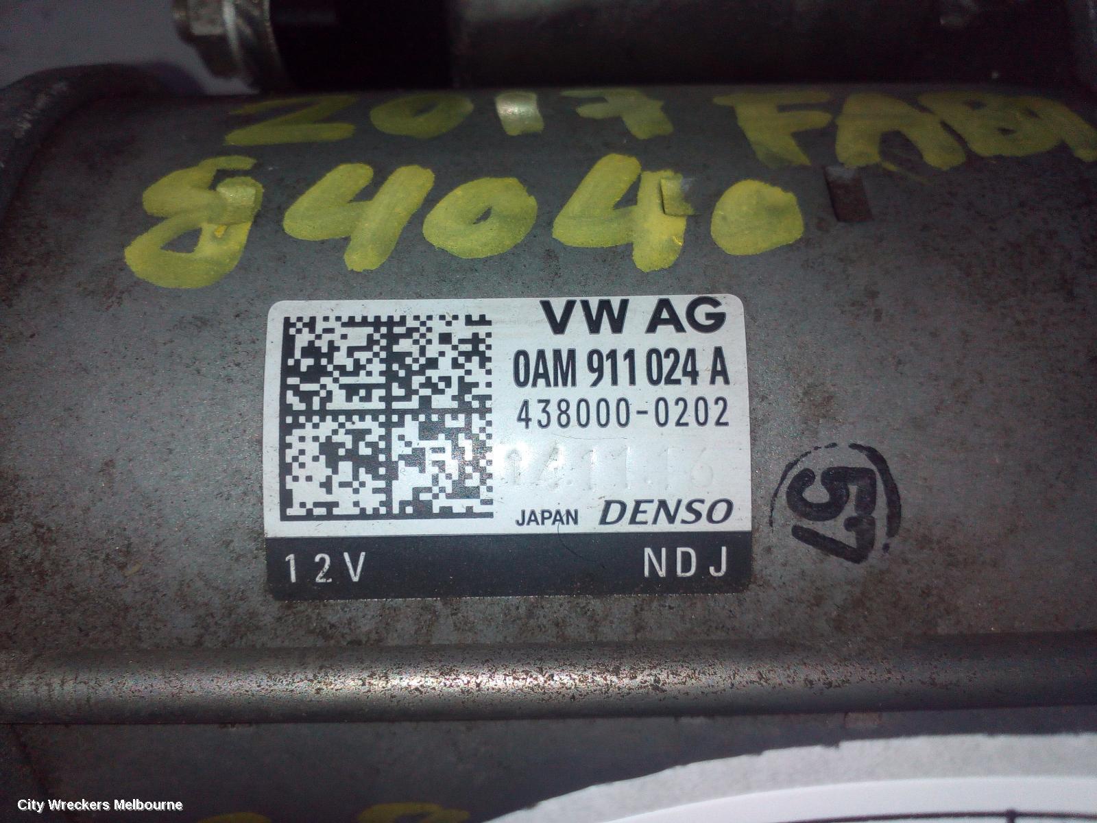 SKODA FABIA 2017 Starter