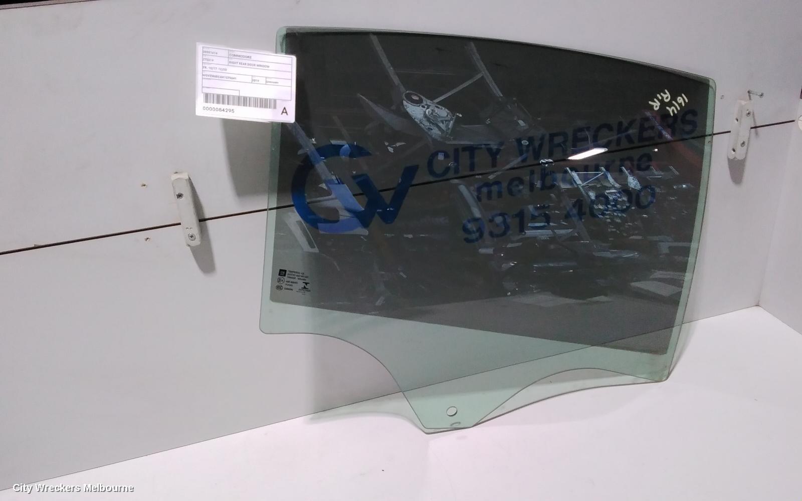 HOLDEN COMMODORE 2019 Right Rear Door Window