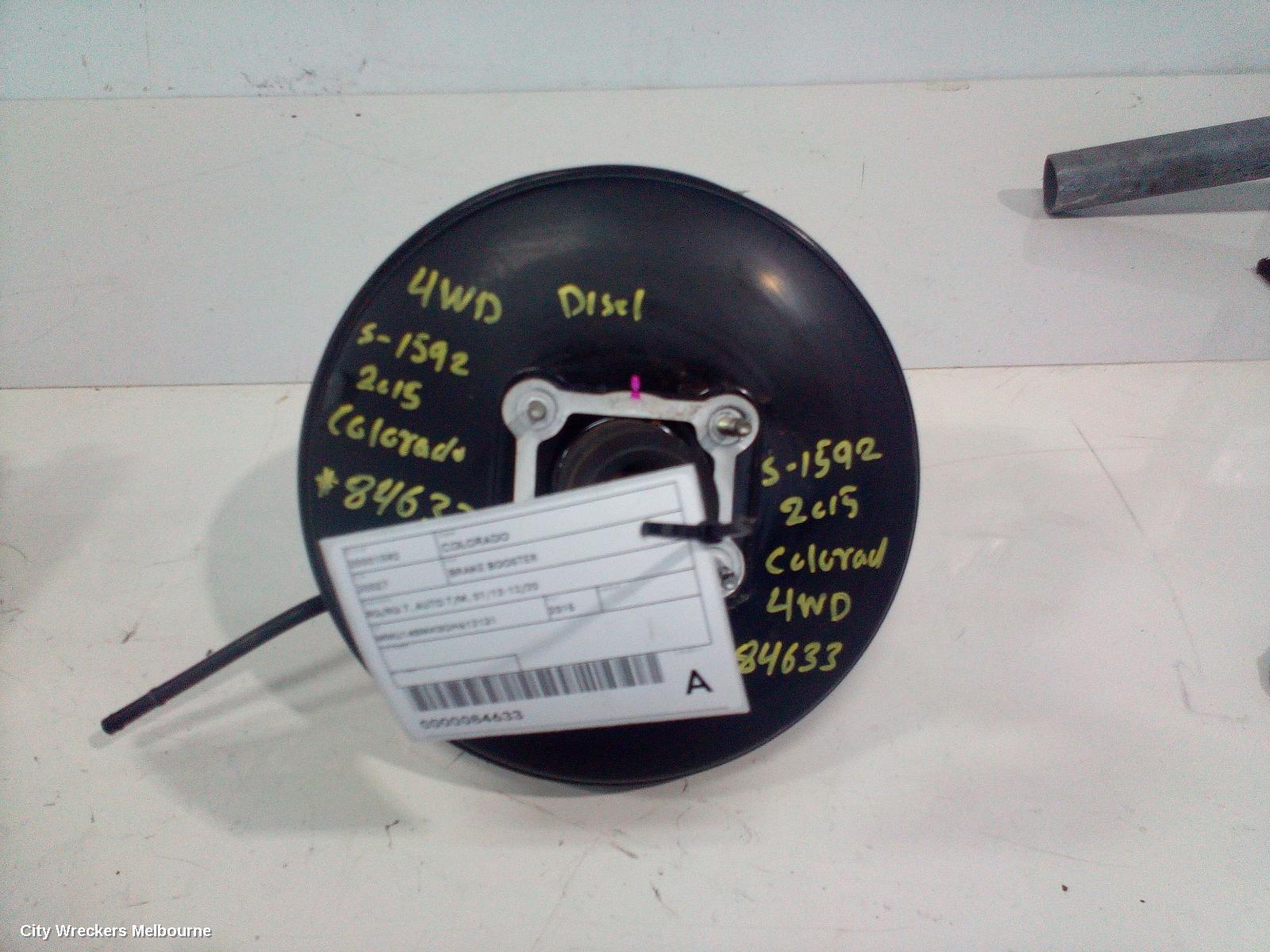 HOLDEN COLORADO 2015 Brake Booster