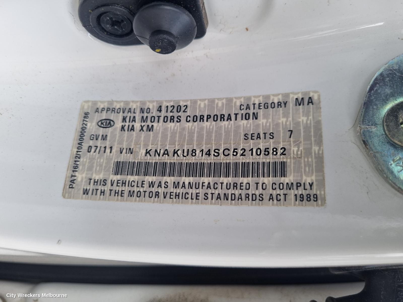 KIA SORENTO 2011 Right Door Mirror