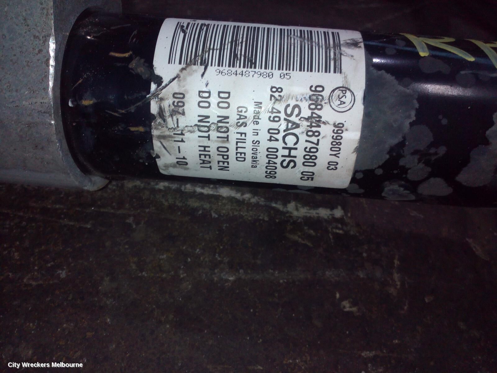 PEUGEOT PARTNER 2012 Right Front Strut