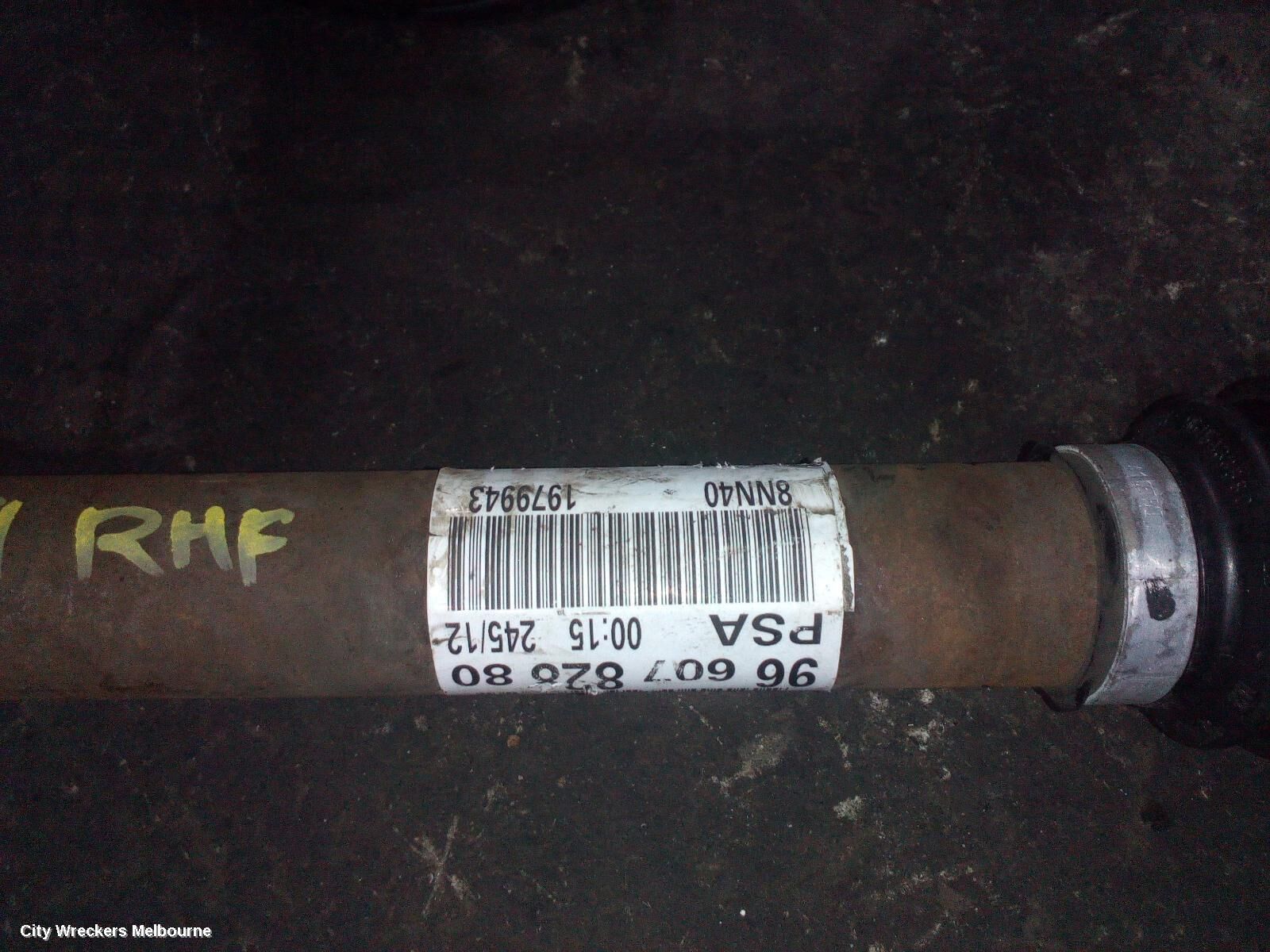 PEUGEOT PARTNER 2012 Right Driveshaft