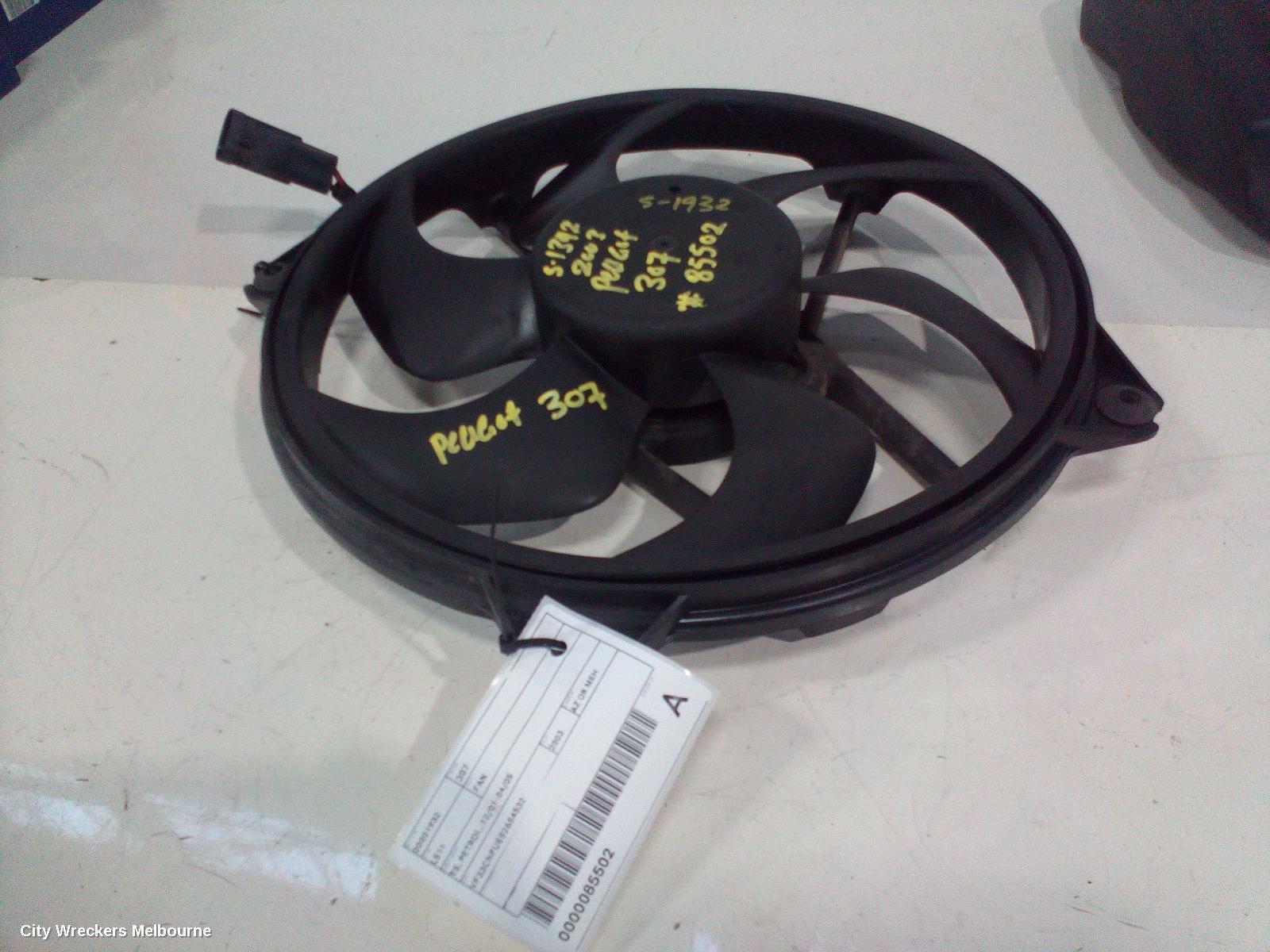 PEUGEOT 307 2003 Fan
