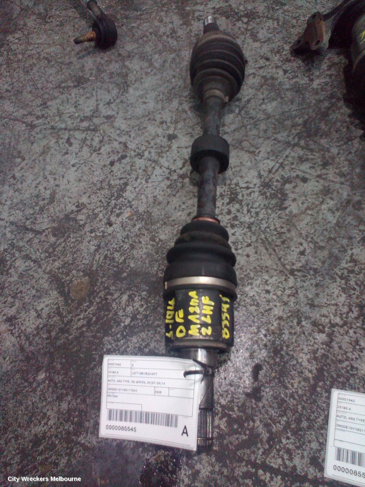 MAZDA 2 2008 Left Driveshaft