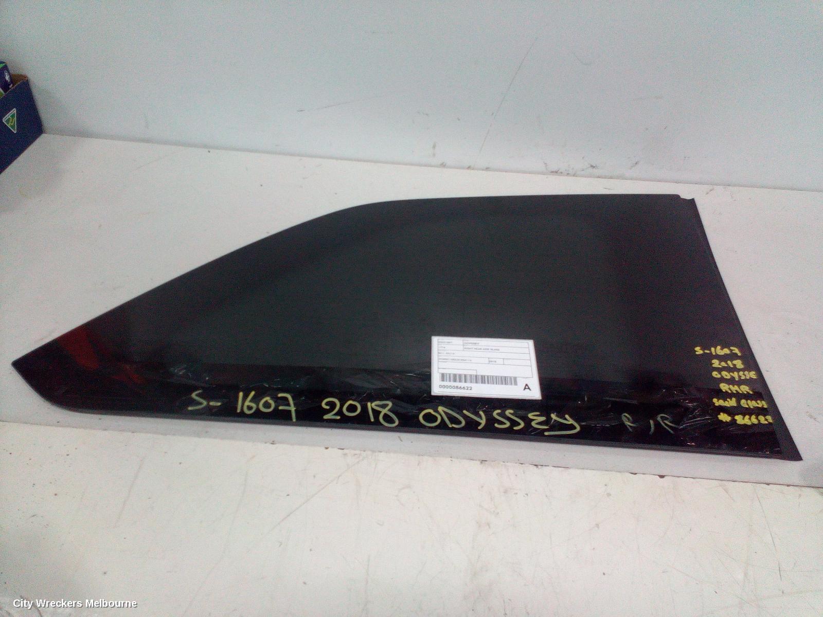 HONDA ODYSSEY 2018 Right Rear Side Glass