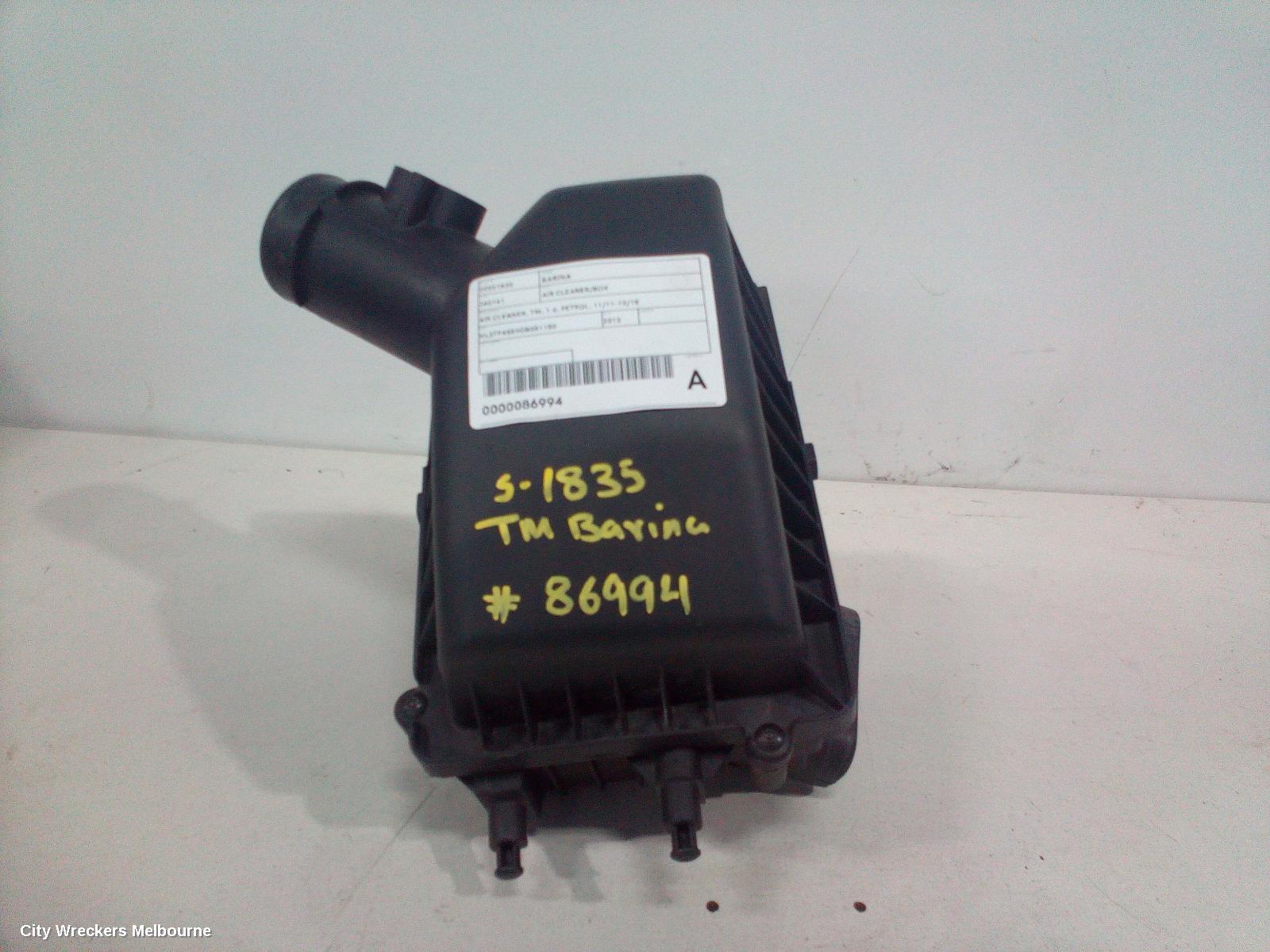 HOLDEN BARINA 2013 Air Cleaner/Box