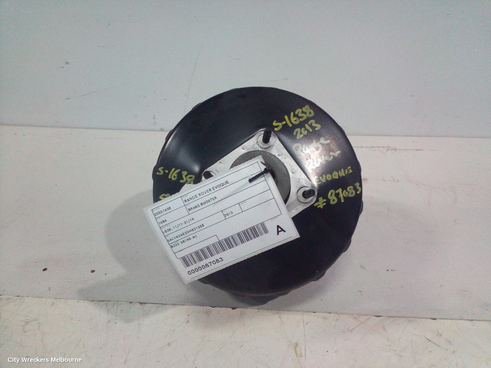 LAND ROVER RANGEROVER EVOQUE 2013 Brake Booster