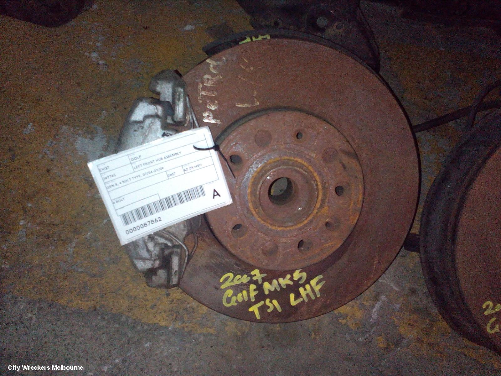 VOLKSWAGEN GOLF 2007 Left Front Hub Assembly