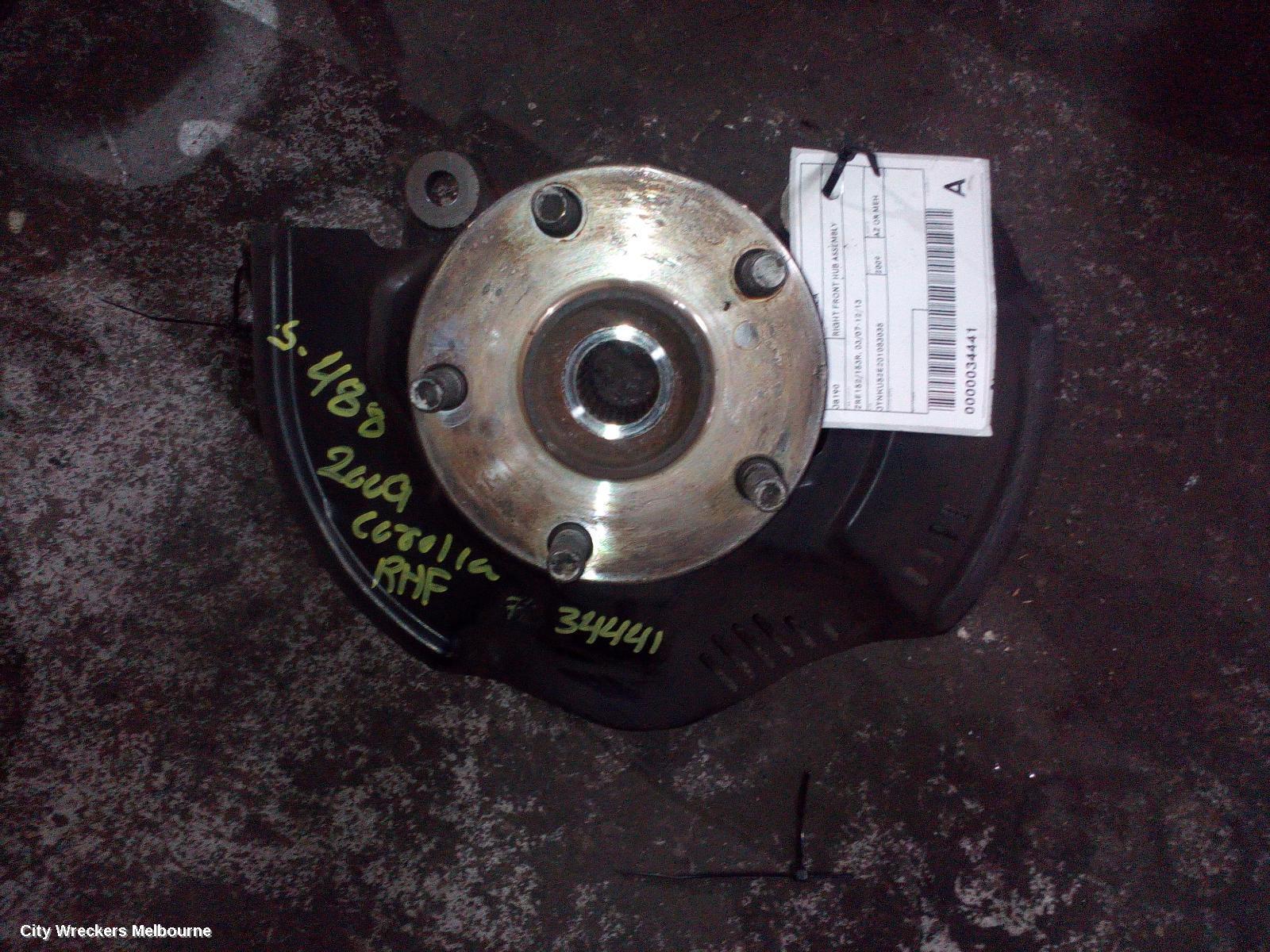 TOYOTA COROLLA 2009 Right Front Hub Assembly
