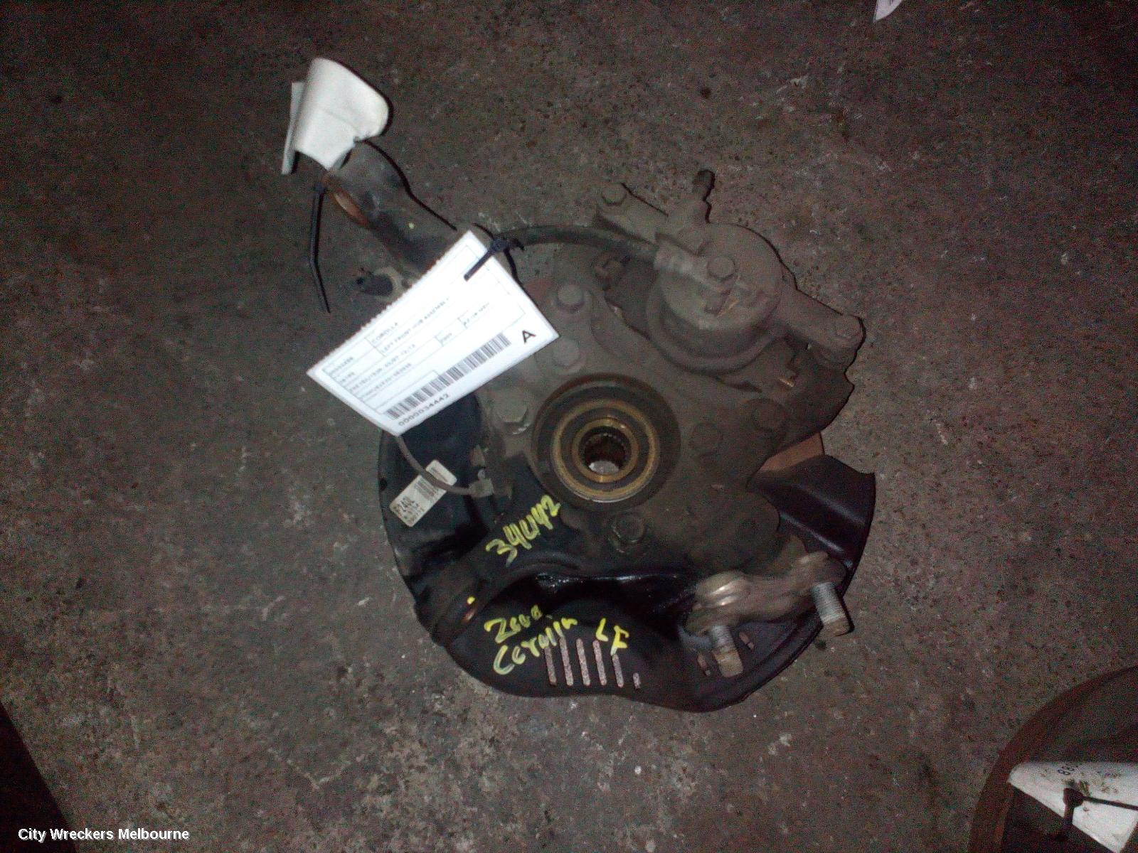 TOYOTA COROLLA 2009 Left Front Hub Assembly