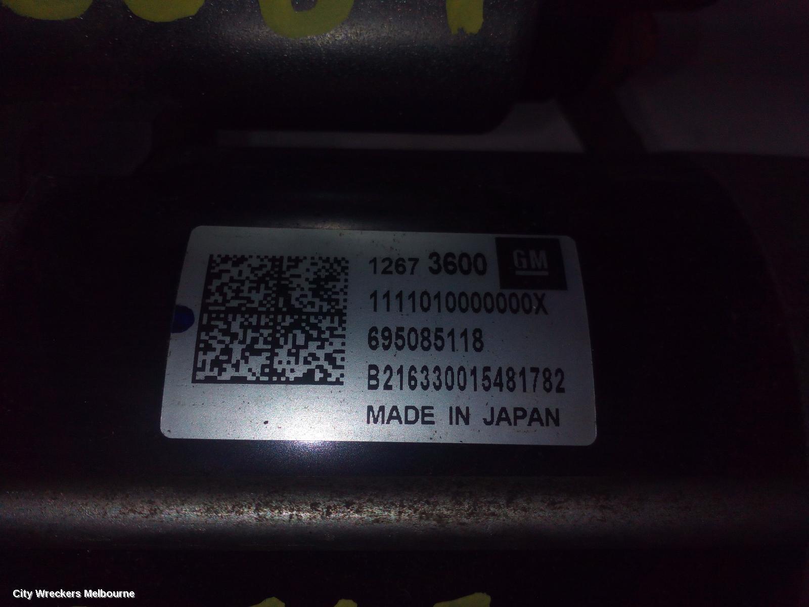 HOLDEN ASTRA 2018 Starter
