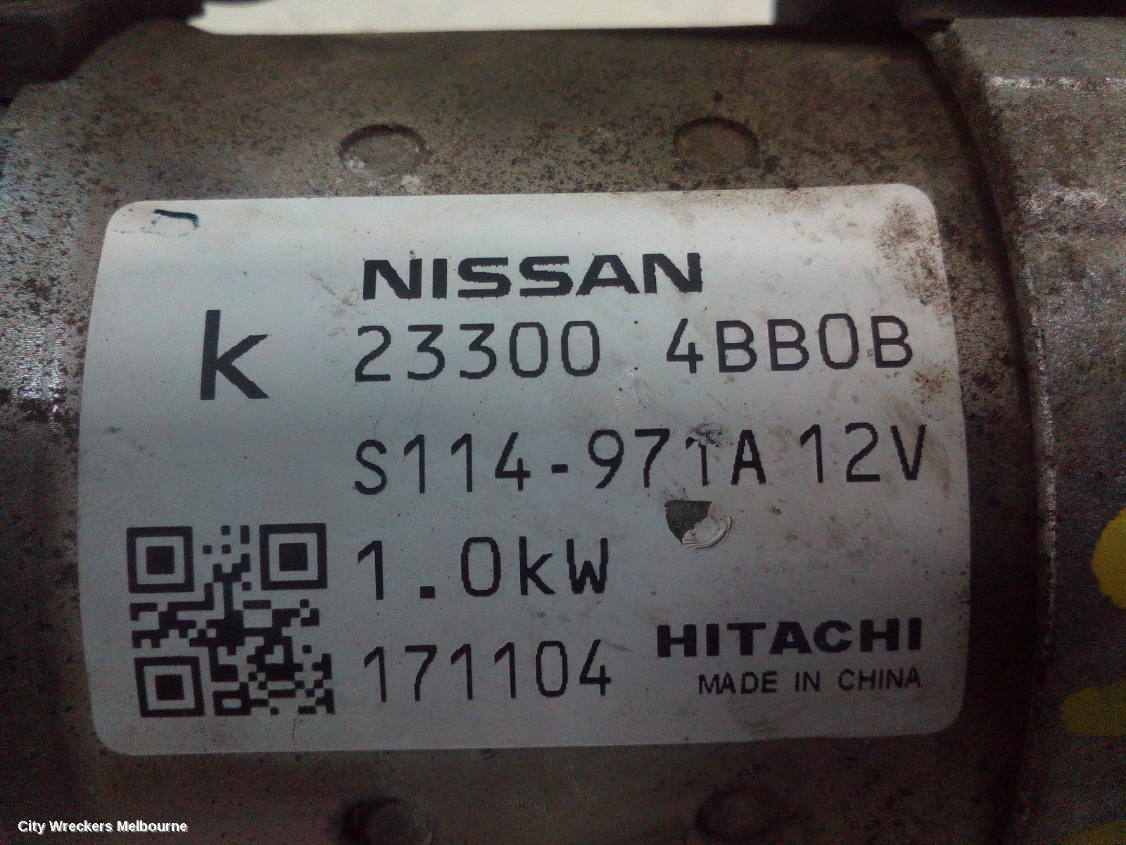 NISSAN QASHQAI 2018 Starter