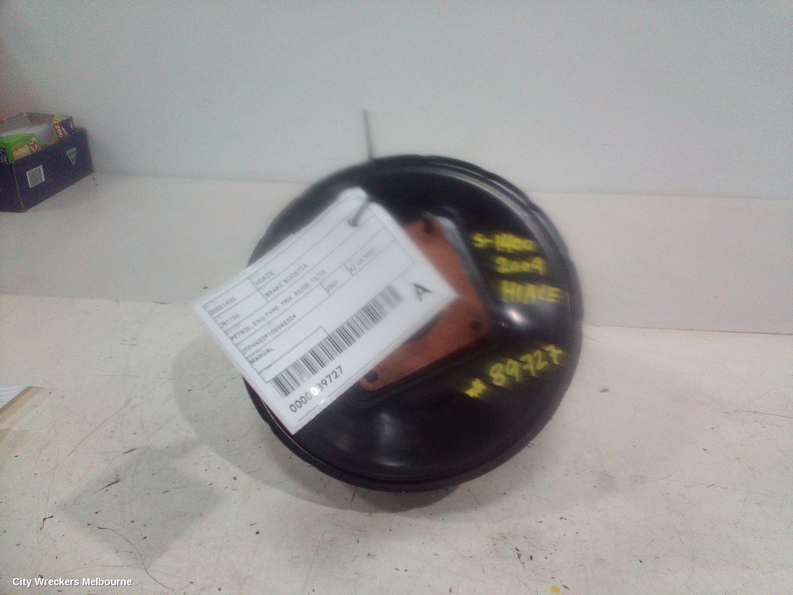 TOYOTA HIACE 2009 Brake Booster