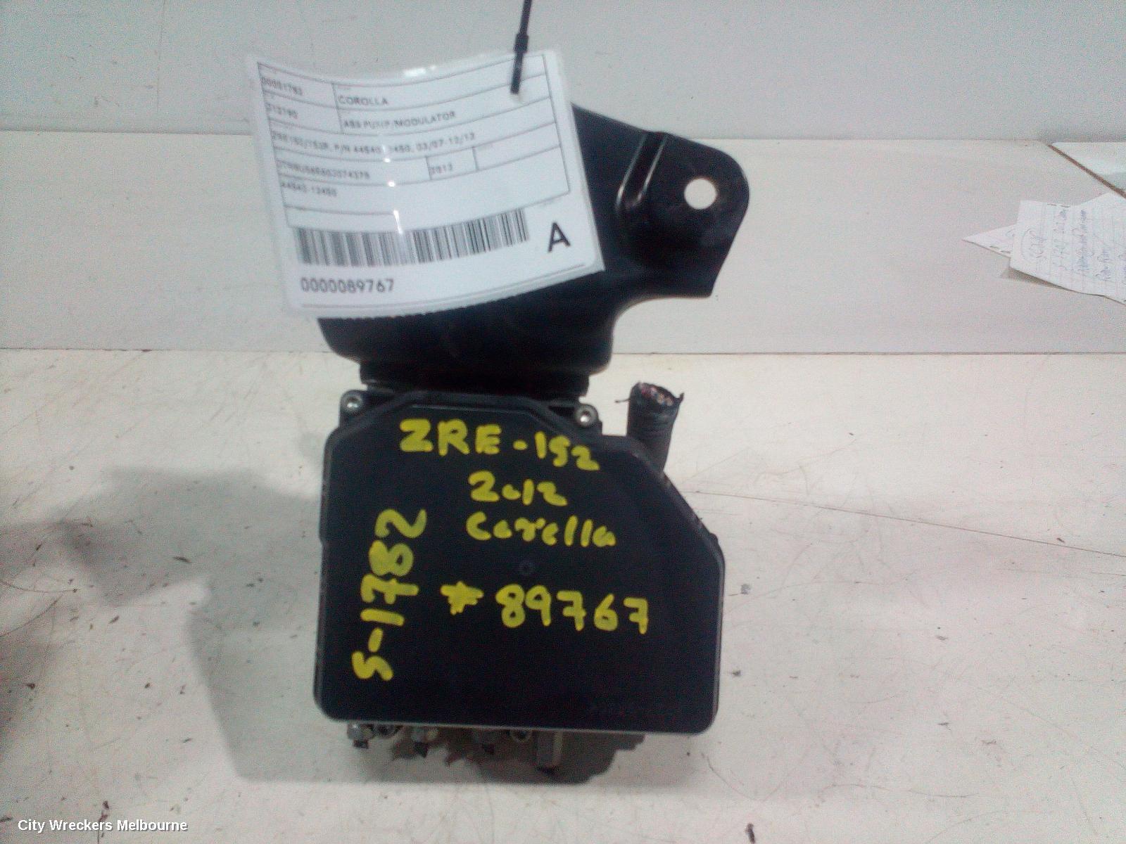 TOYOTA COROLLA 2012 Abs Pump/Modulator