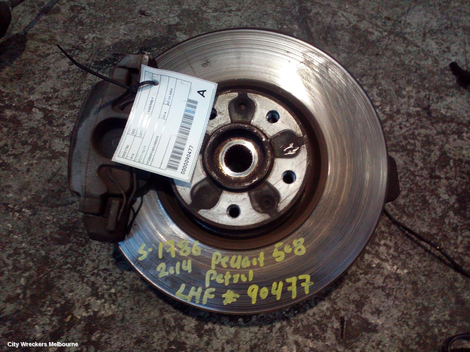 PEUGEOT 508 2014 Left Front Hub Assembly