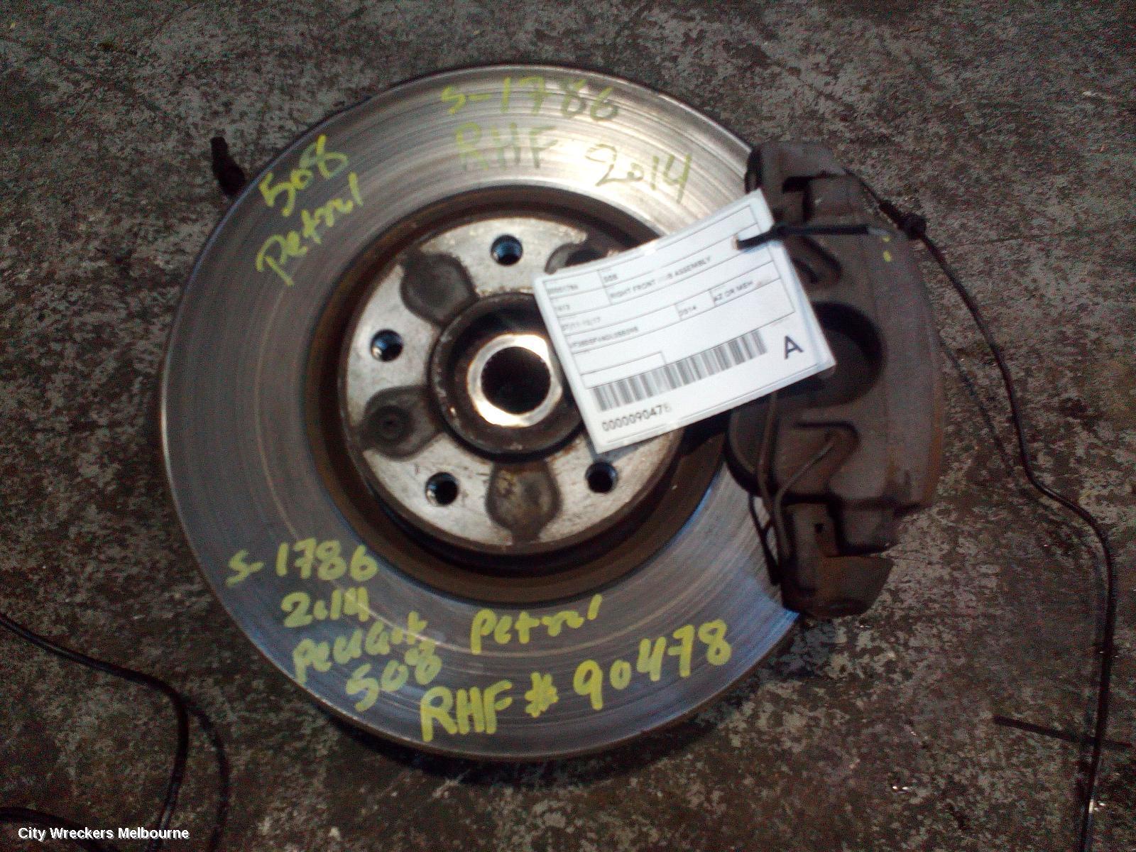 PEUGEOT 508 2014 Right Front Hub Assembly