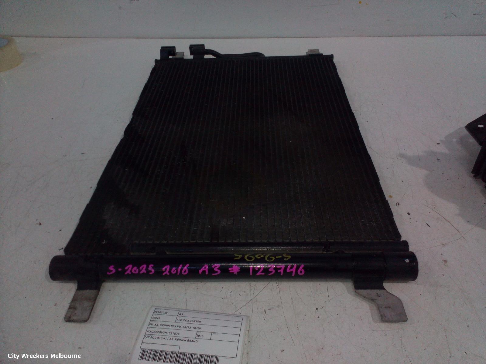AUDI A3 2016 A/C Condenser